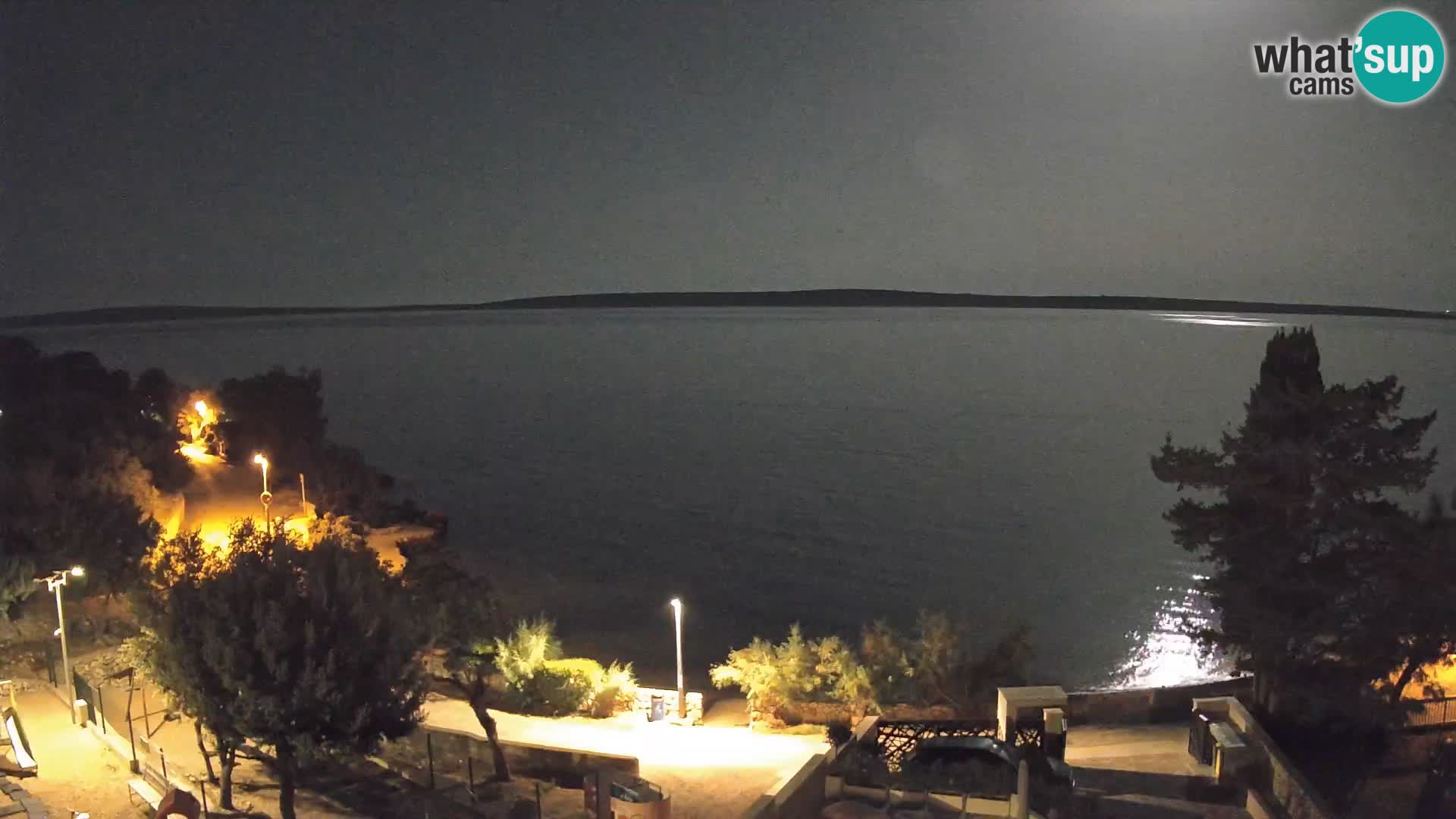 Webcam Plaža Male Mandre – Diretta dalla spiaggia sull’isola di Pag