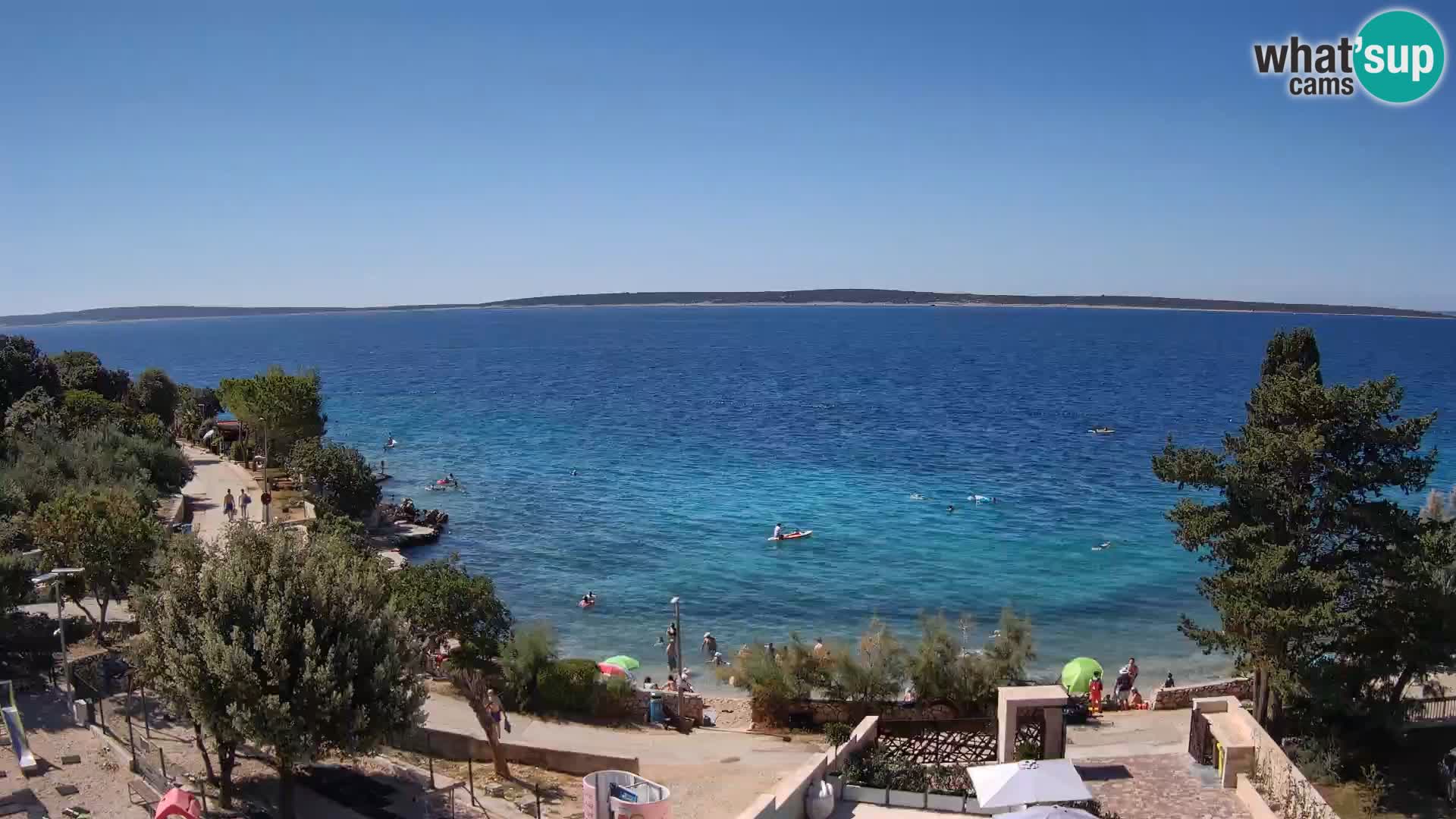 Webcam Strand Male Mandre – Liveblick von der Insel Pag