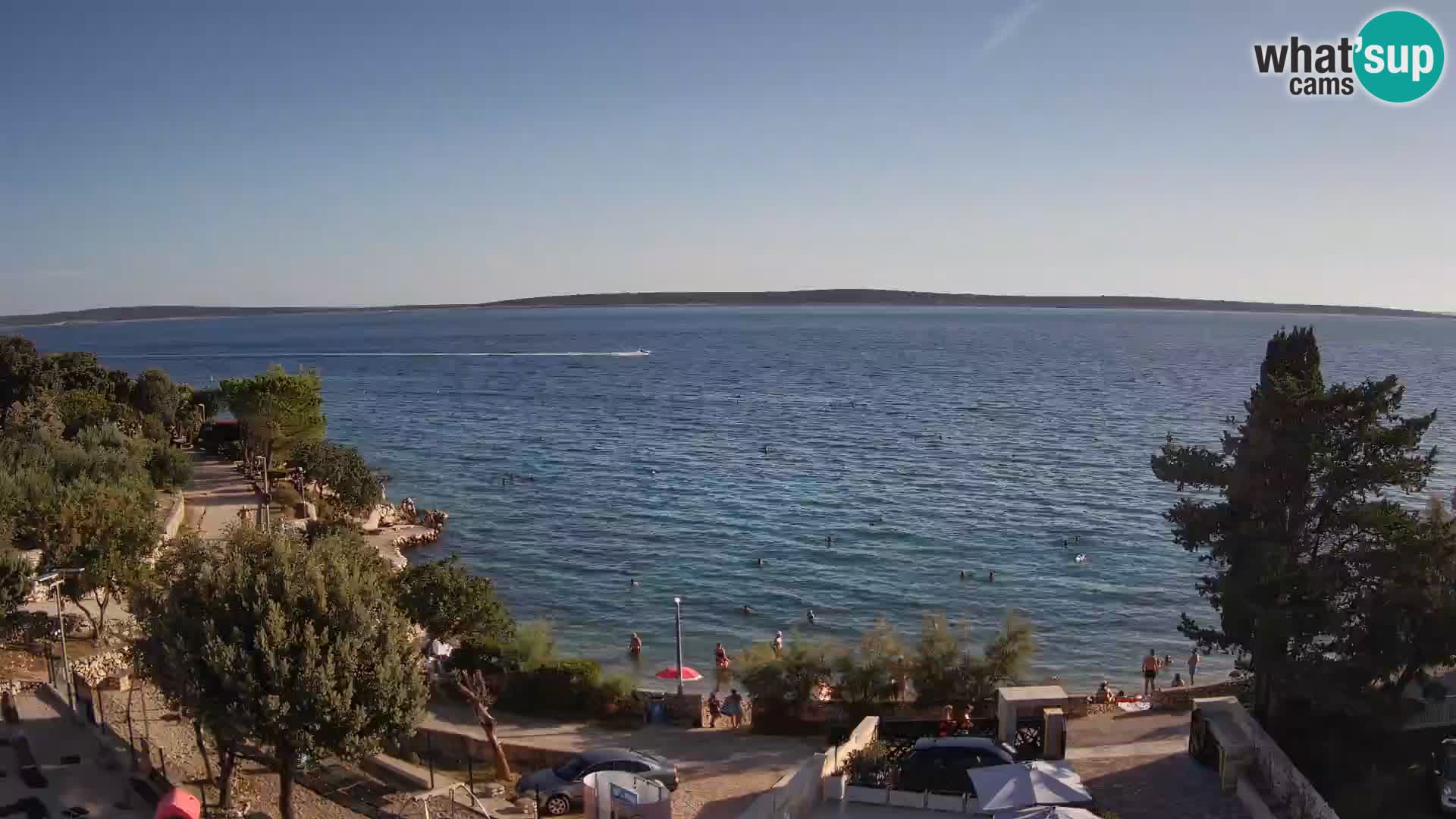 Webcam Plaža Male Mandre – Diretta dalla spiaggia sull’isola di Pag