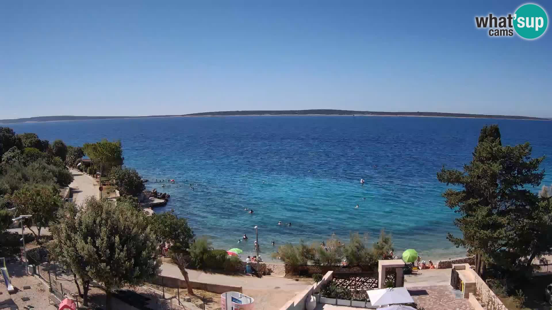 Webcam Plaža Male Mandre – Diretta dalla spiaggia sull’isola di Pag