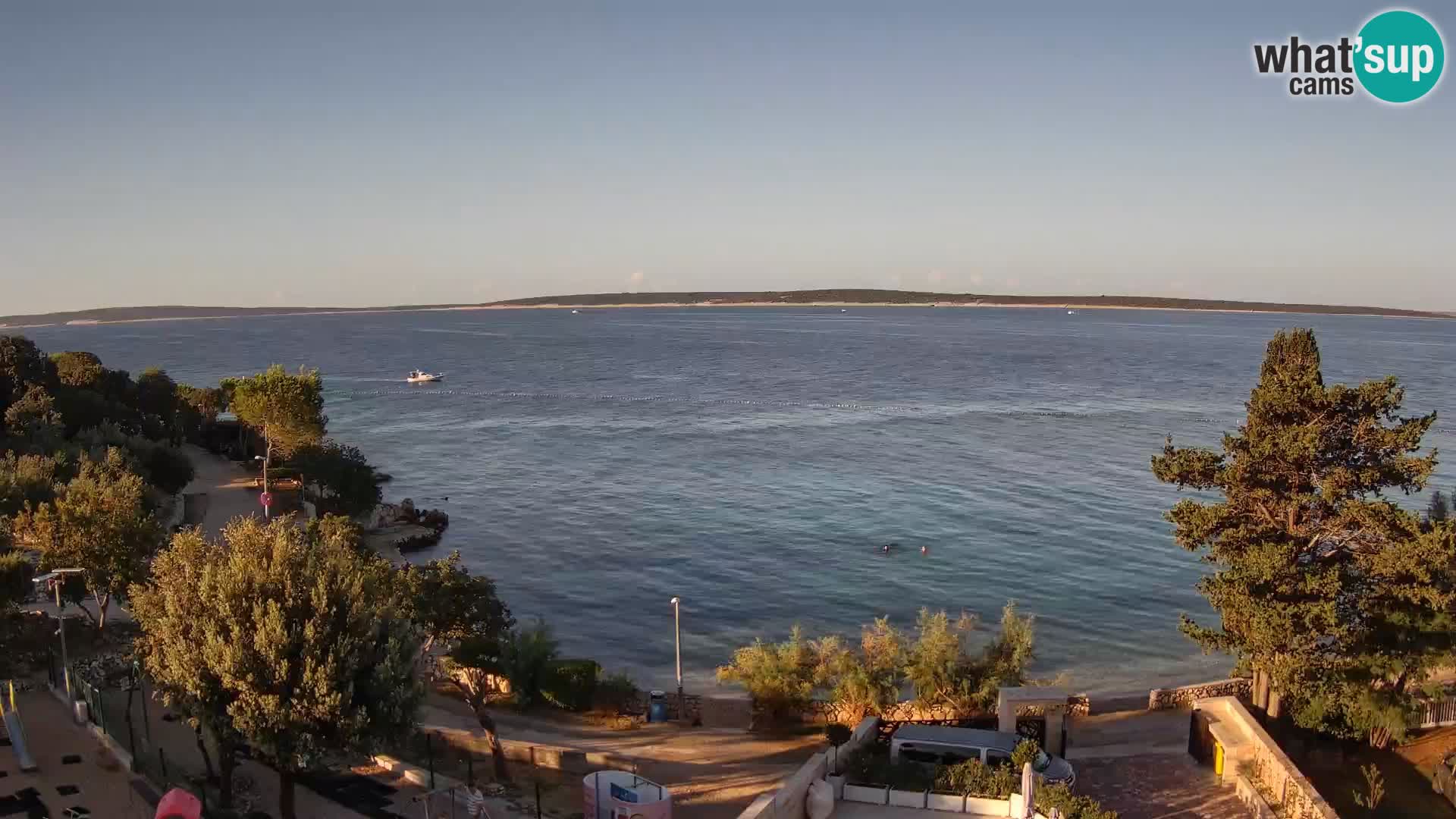 Webcam Plage Male Mandre – Vue en direct depuis l’île de Pag