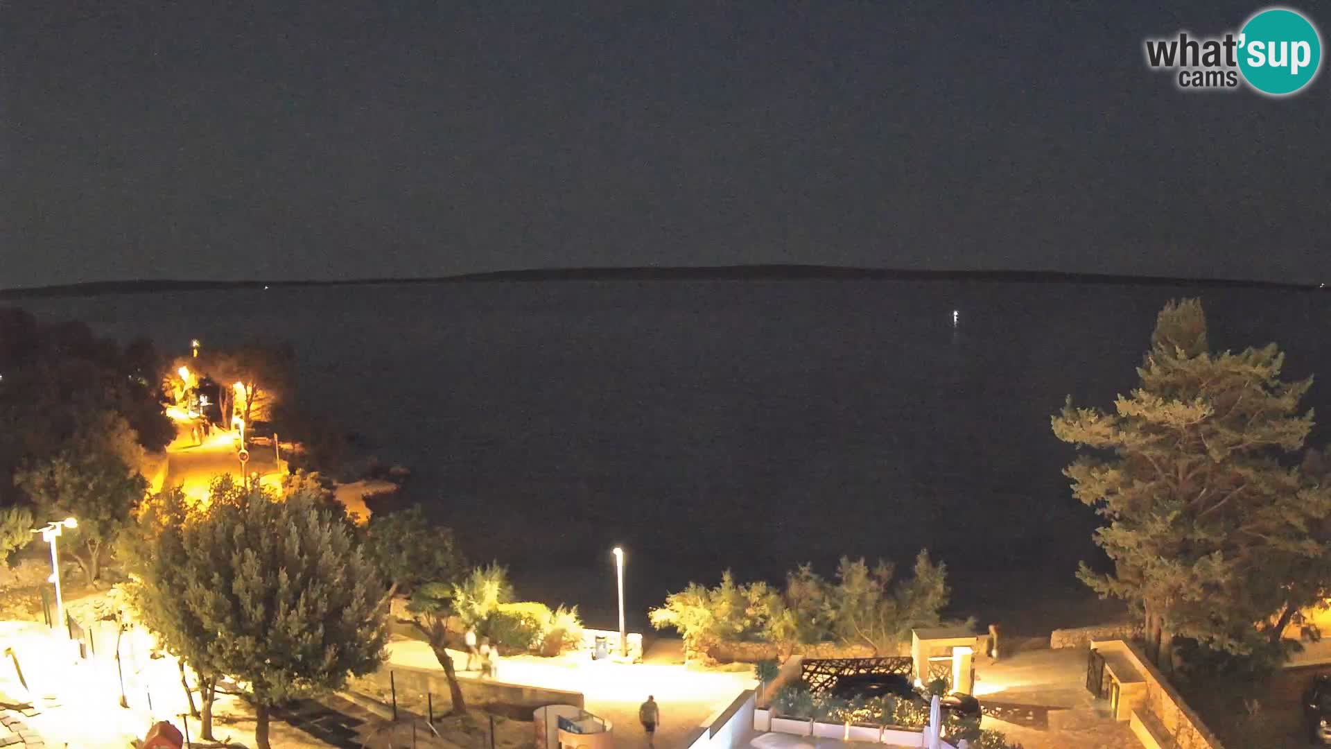 Web kamera Plaža Male Mandre – Pogled uživo s otoka Paga
