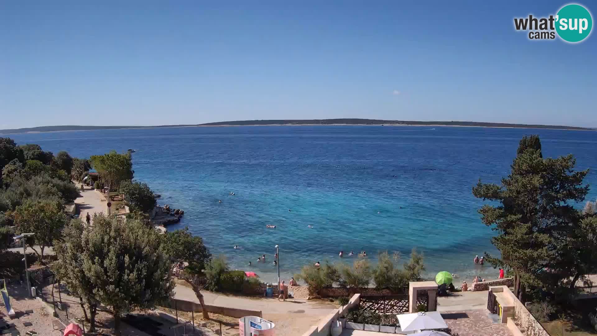 Webcam Strand Male Mandre – Liveblick von der Insel Pag
