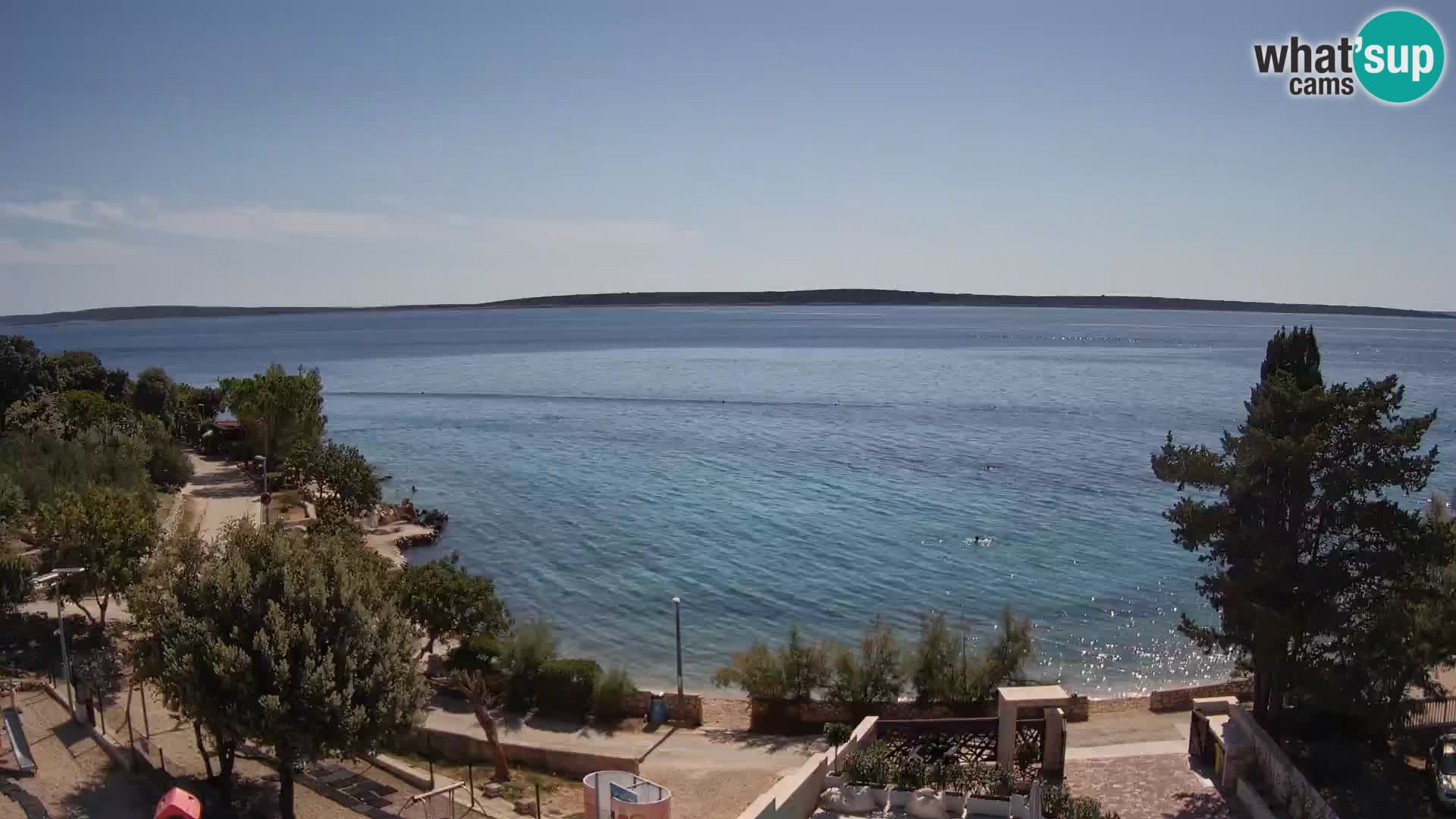 Webcam Strand Male Mandre – Liveblick von der Insel Pag