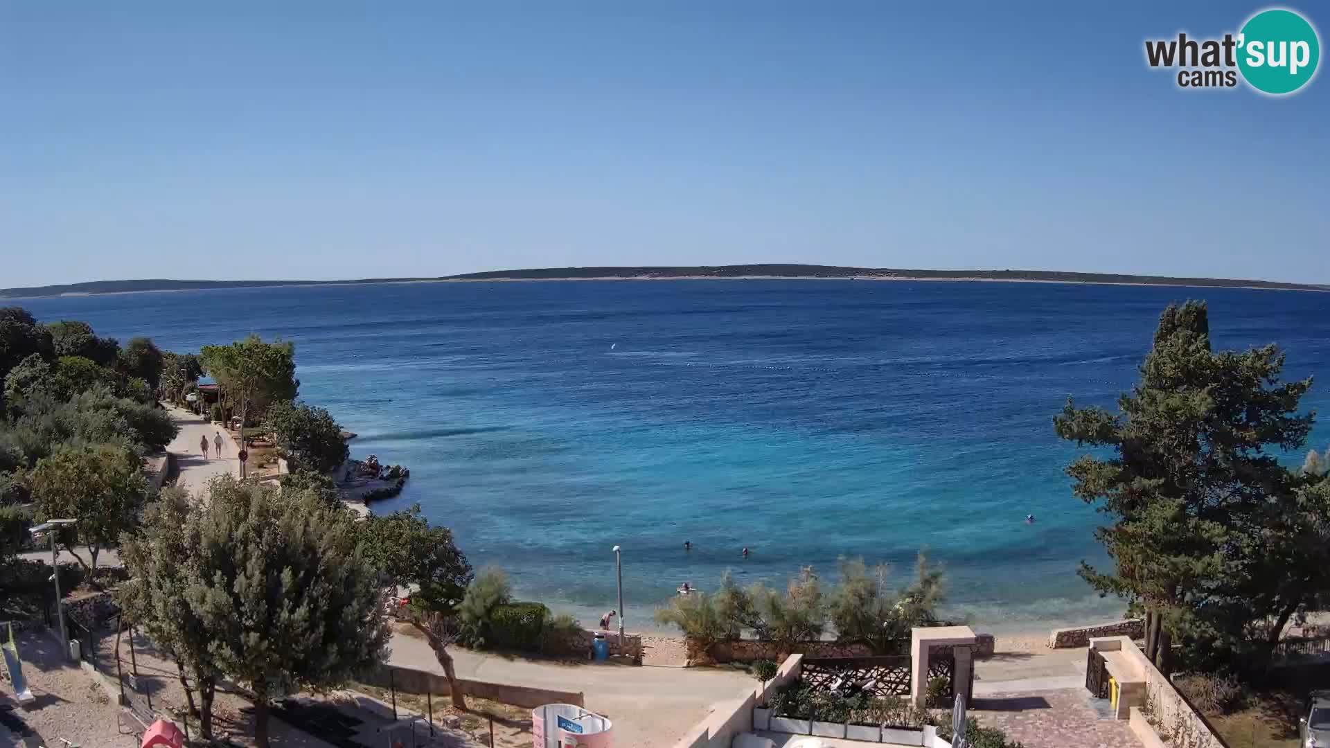 Webcam Plage Male Mandre – Vue en direct depuis l’île de Pag