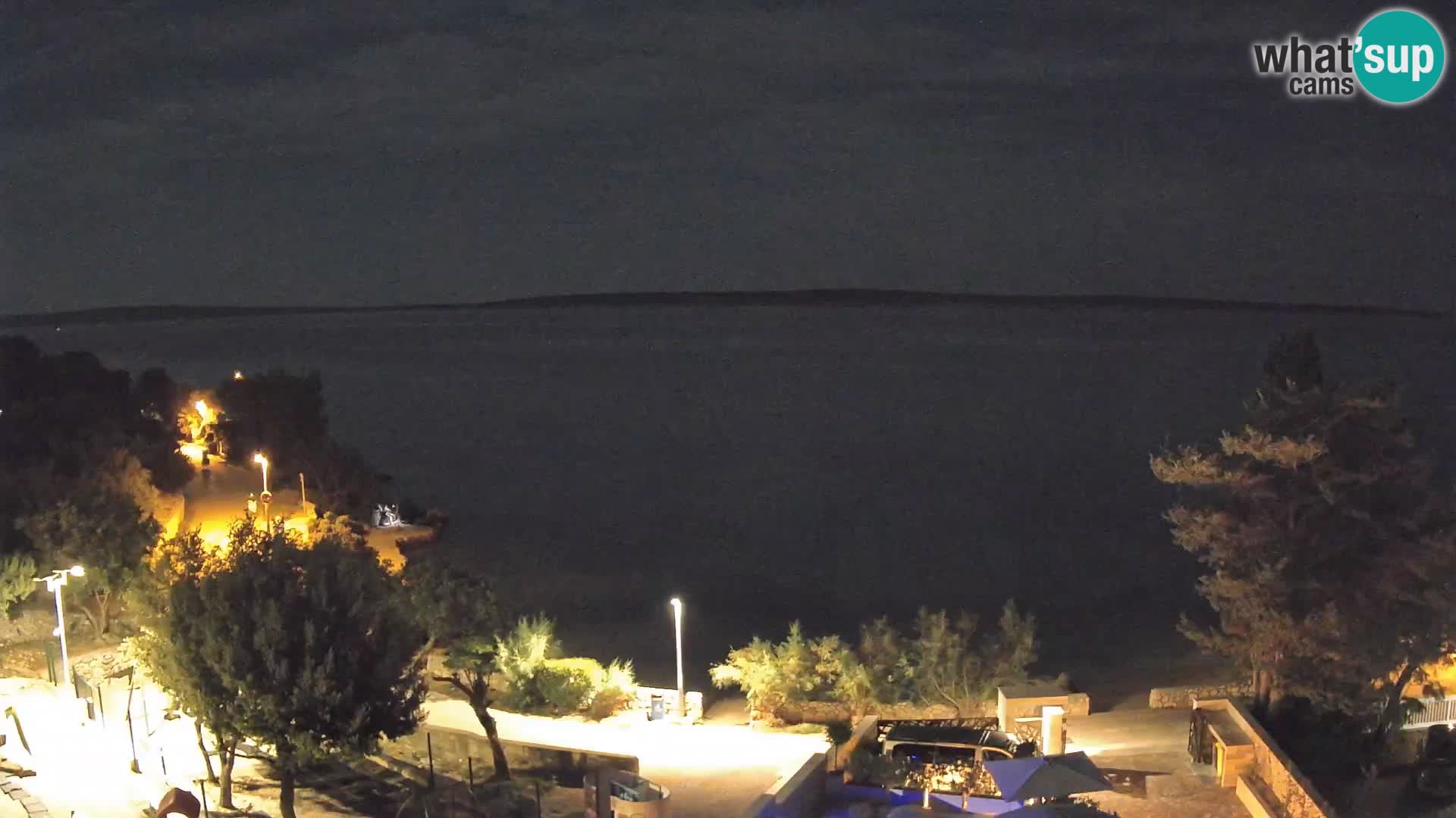 Webcam Plage Male Mandre – Vue en direct depuis l’île de Pag