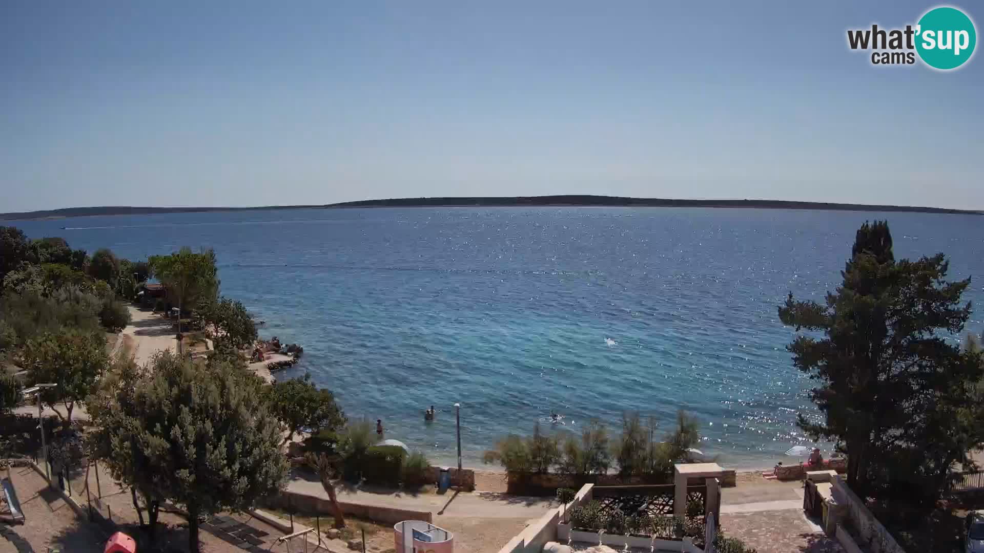 Webcam Strand Male Mandre – Liveblick von der Insel Pag