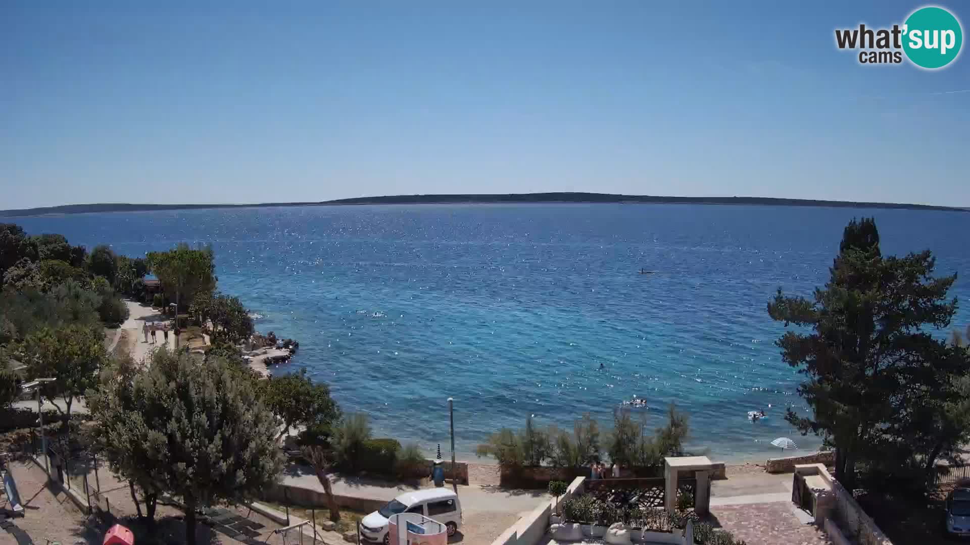 Webcam Strand Male Mandre – Liveblick von der Insel Pag