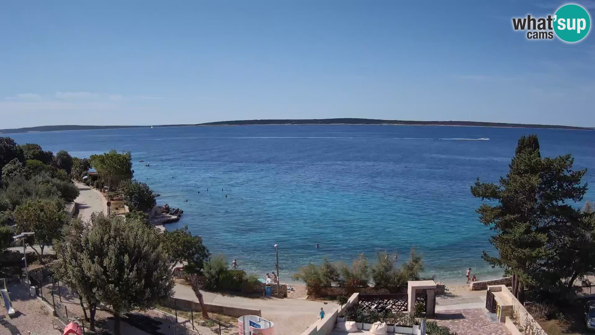 Webcam Plaža Male Mandre – Diretta dalla spiaggia sull’isola di Pag