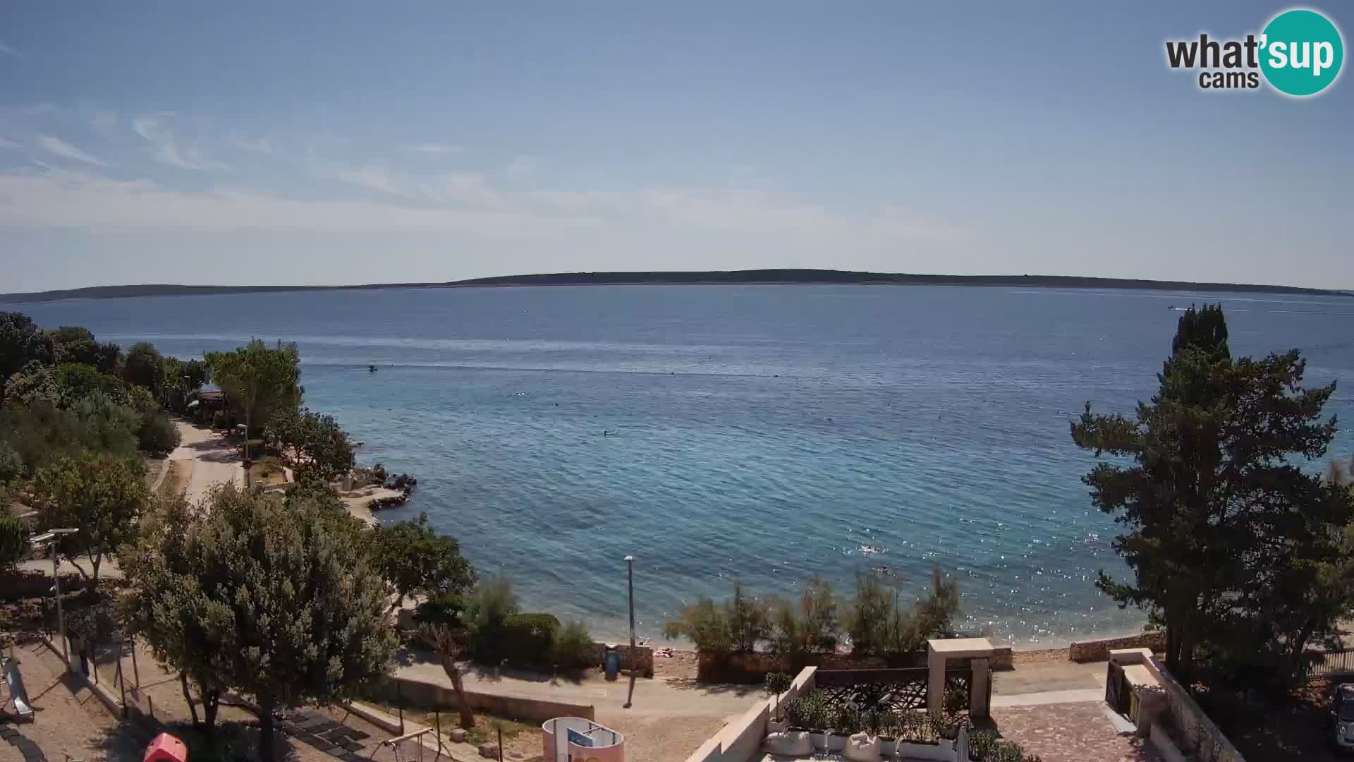 Webcam Plaža Male Mandre – Diretta dalla spiaggia sull’isola di Pag