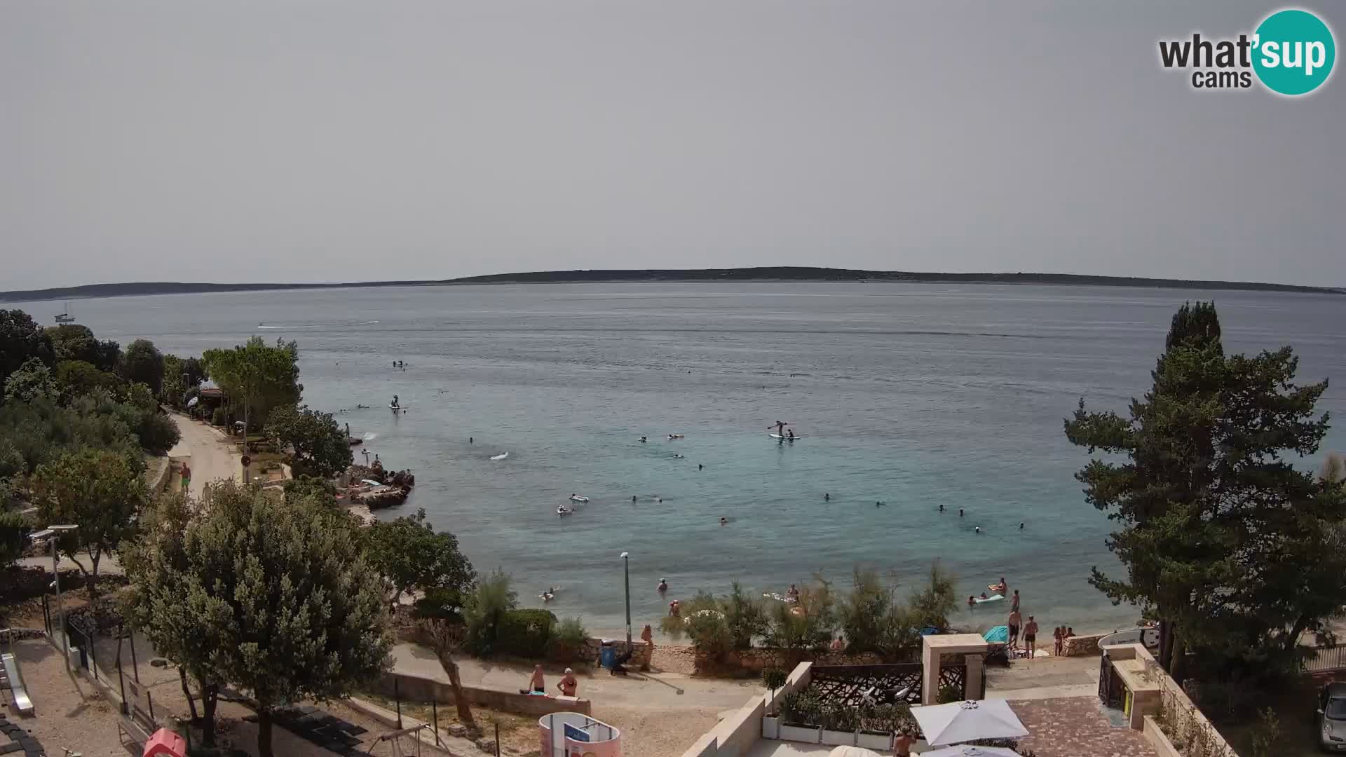 Webcam Plaža Male Mandre – Diretta dalla spiaggia sull’isola di Pag