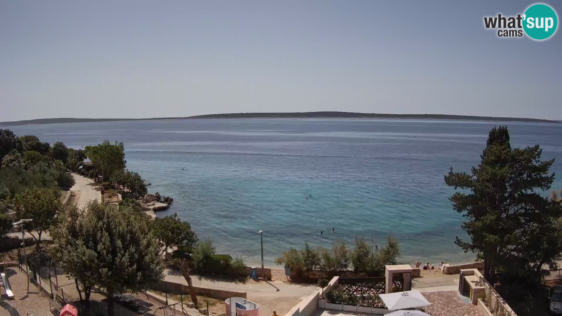 Webcam Plaža Male Mandre – Live View from Pag Island