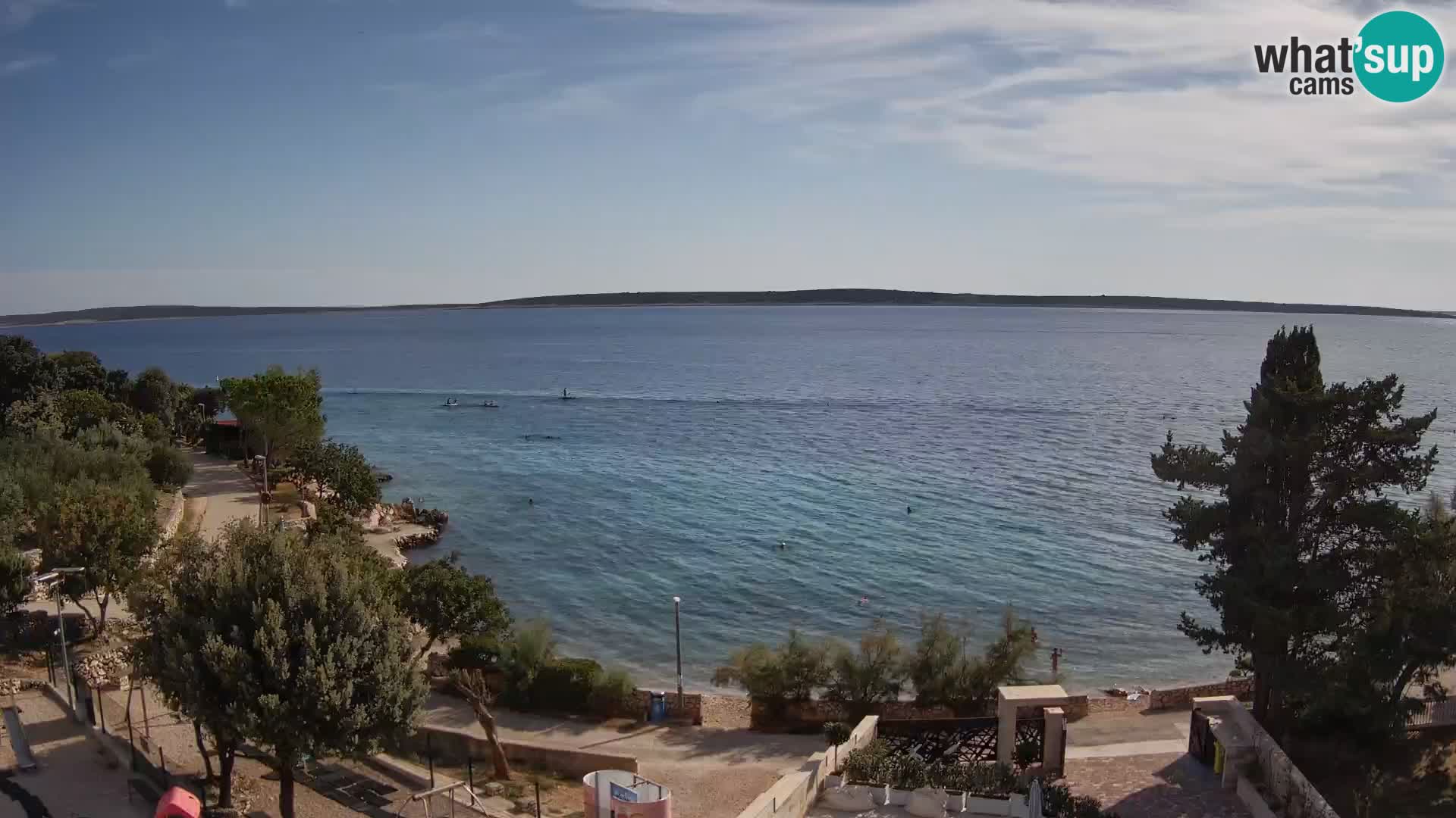 Webcam Strand Male Mandre – Liveblick von der Insel Pag