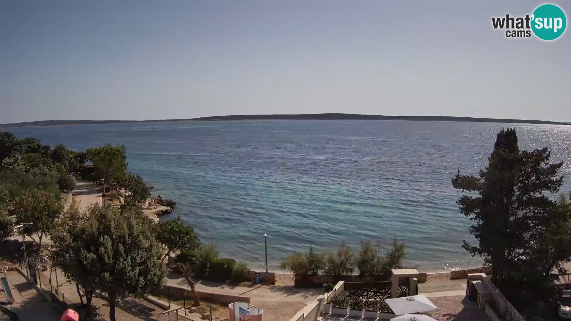 Webcam Plaža Male Mandre – Diretta dalla spiaggia sull’isola di Pag