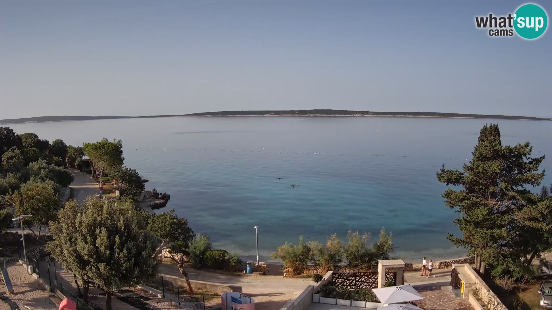 Webcam Strand Male Mandre – Liveblick von der Insel Pag