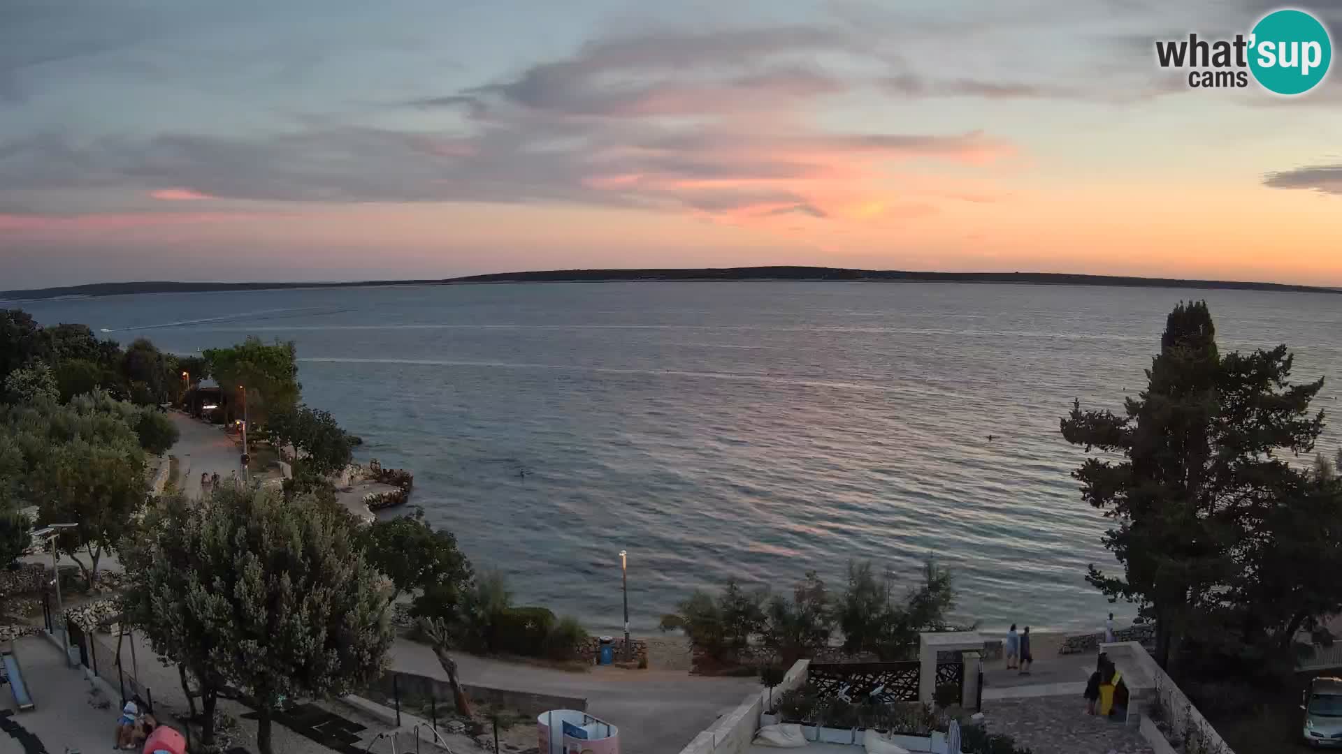 Webcam Plage Male Mandre – Vue en direct depuis l’île de Pag
