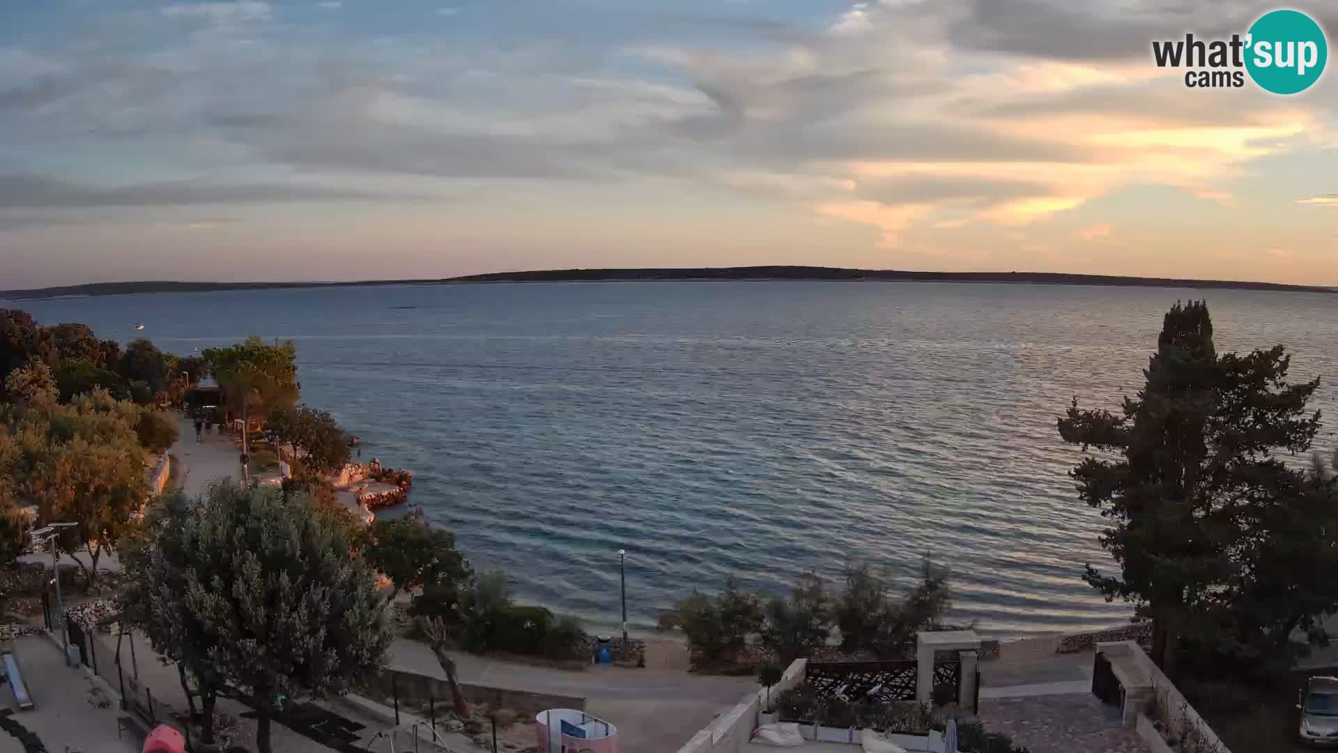 Webcam Plaža Male Mandre – Live View from Pag Island
