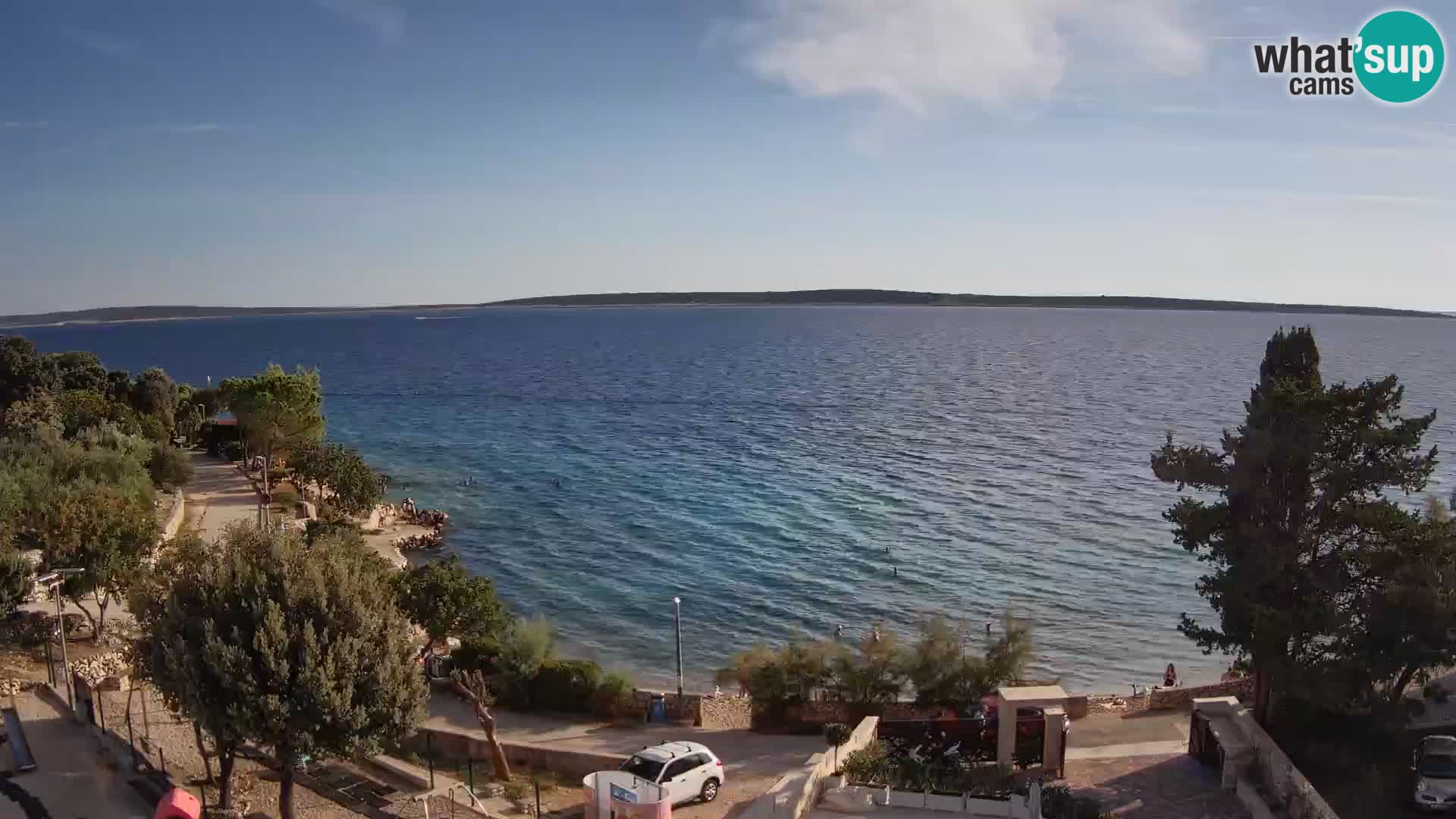 Webcam Plaža Male Mandre – Diretta dalla spiaggia sull’isola di Pag
