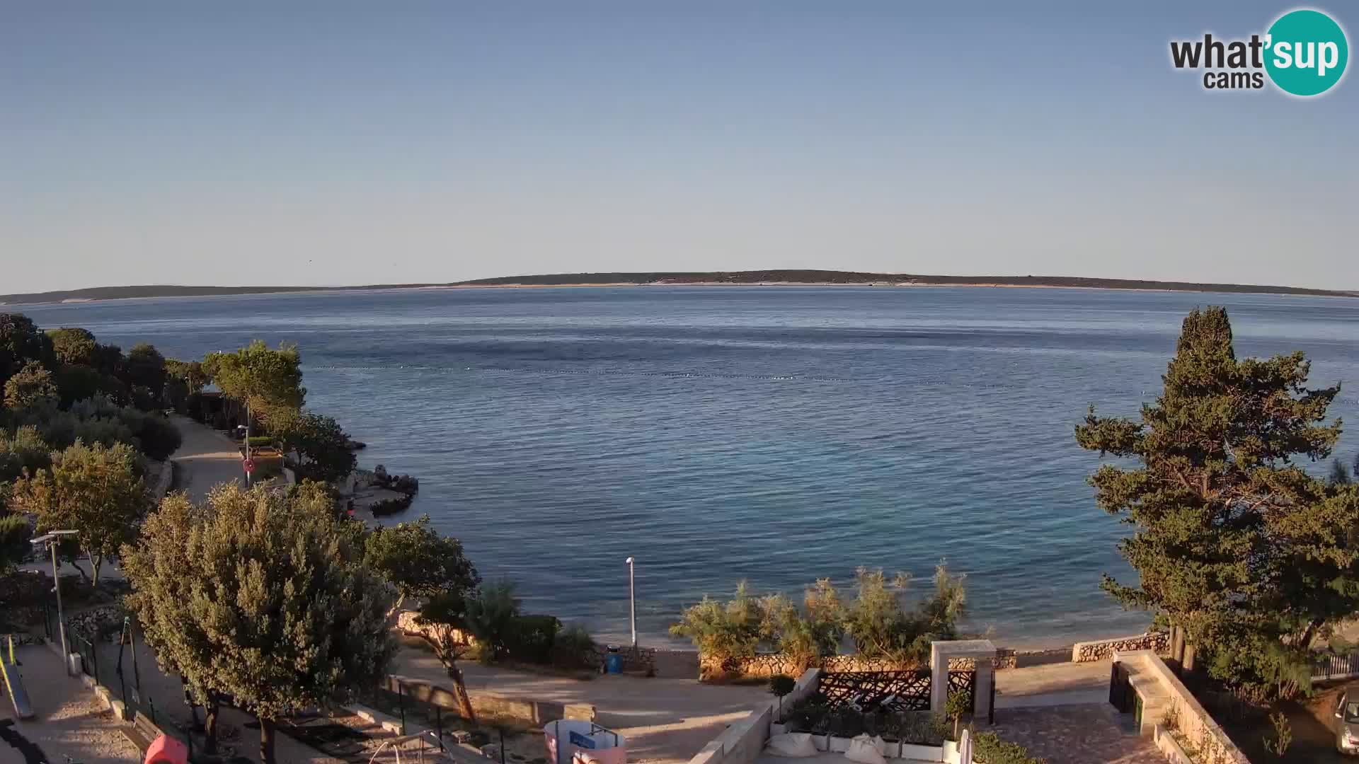 Webcam Plaža Male Mandre – Diretta dalla spiaggia sull’isola di Pag