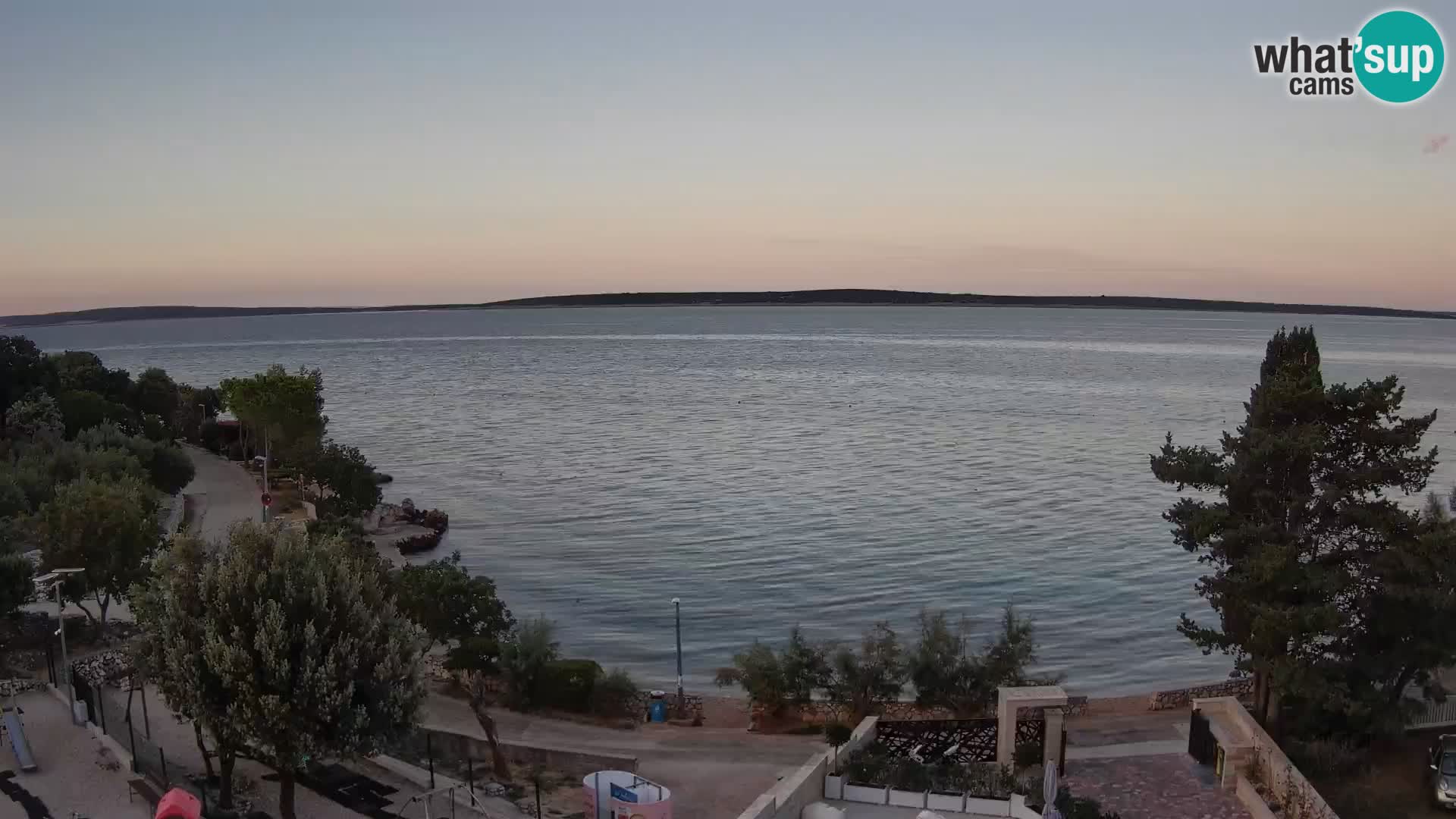 Webcam Plage Male Mandre – Vue en direct depuis l’île de Pag