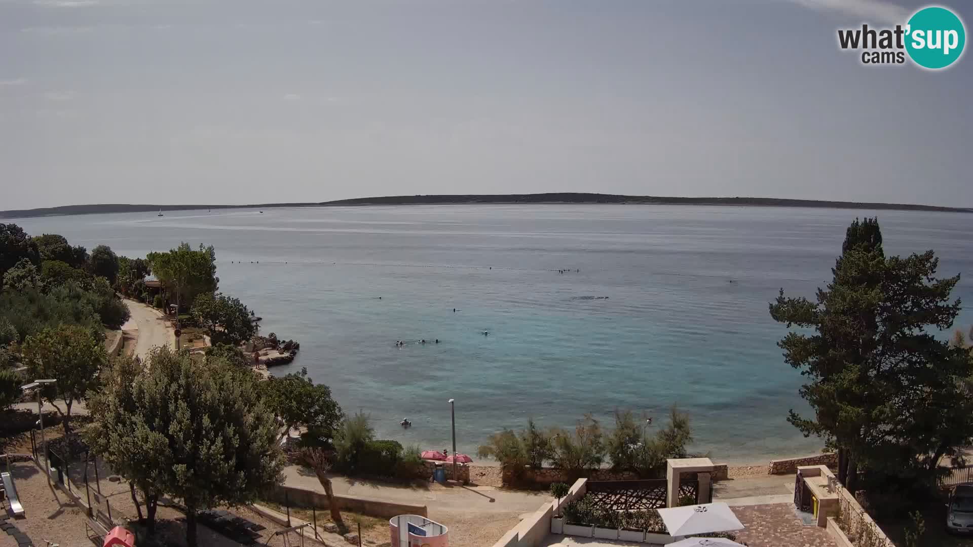 Webcam Plaža Male Mandre – Live View from Pag Island