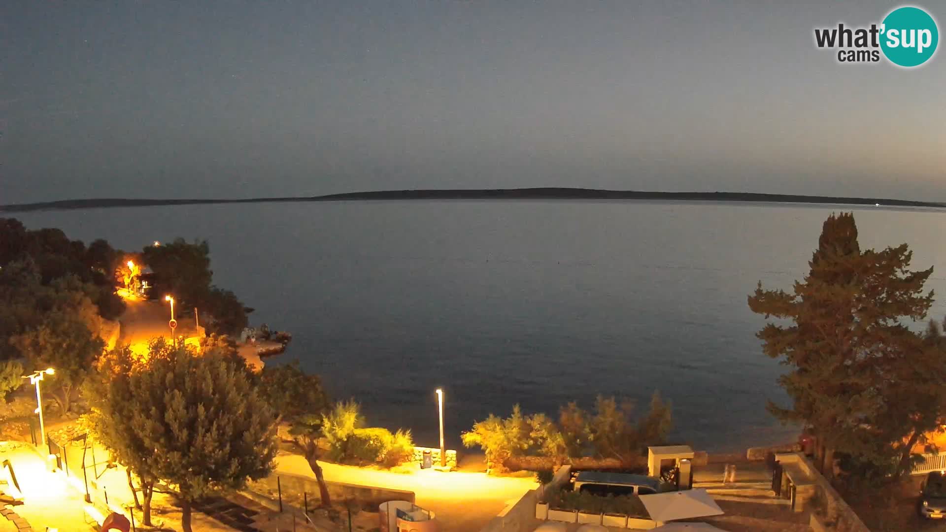 Webcam Strand Male Mandre – Liveblick von der Insel Pag