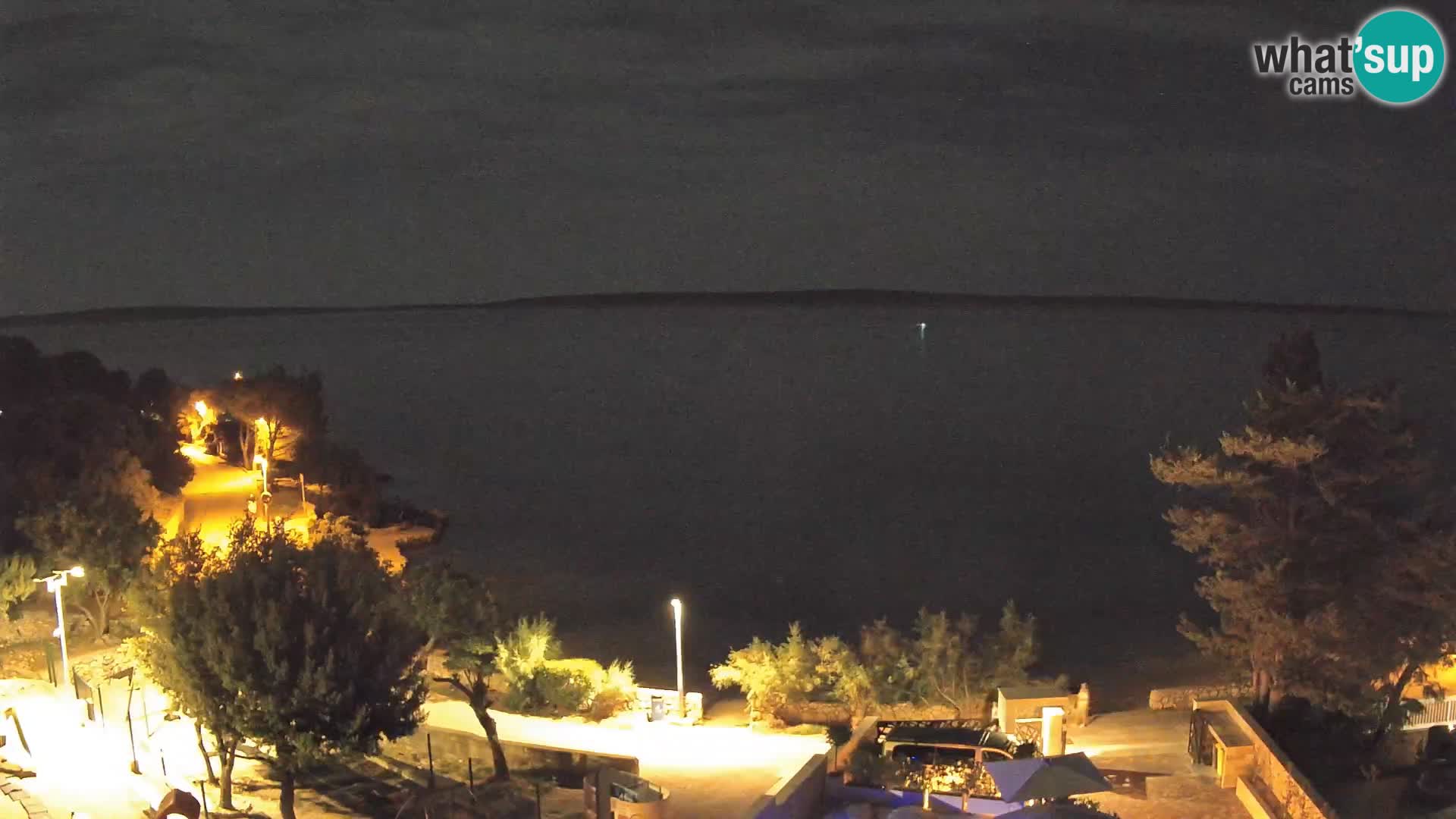 Web kamera Plaža Male Mandre – Pogled uživo s otoka Paga