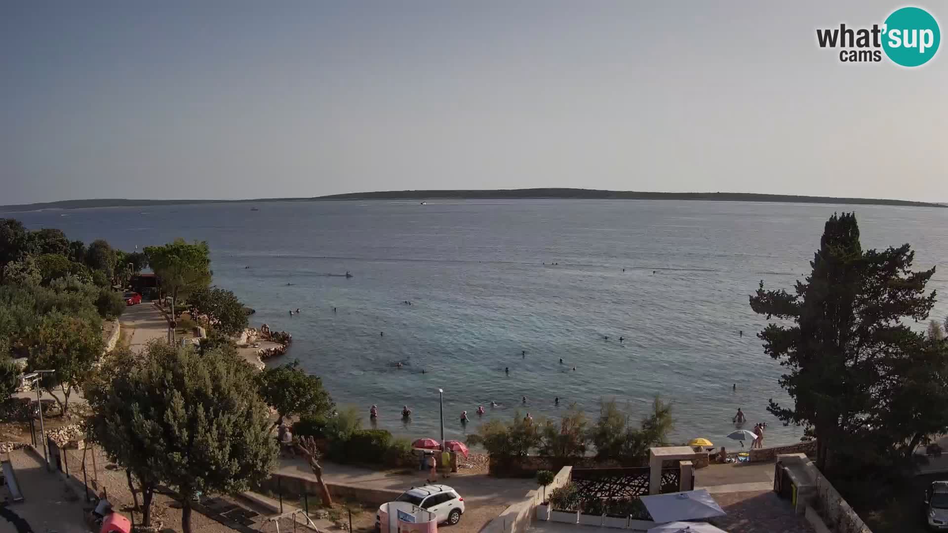 Webcam Strand Male Mandre – Liveblick von der Insel Pag