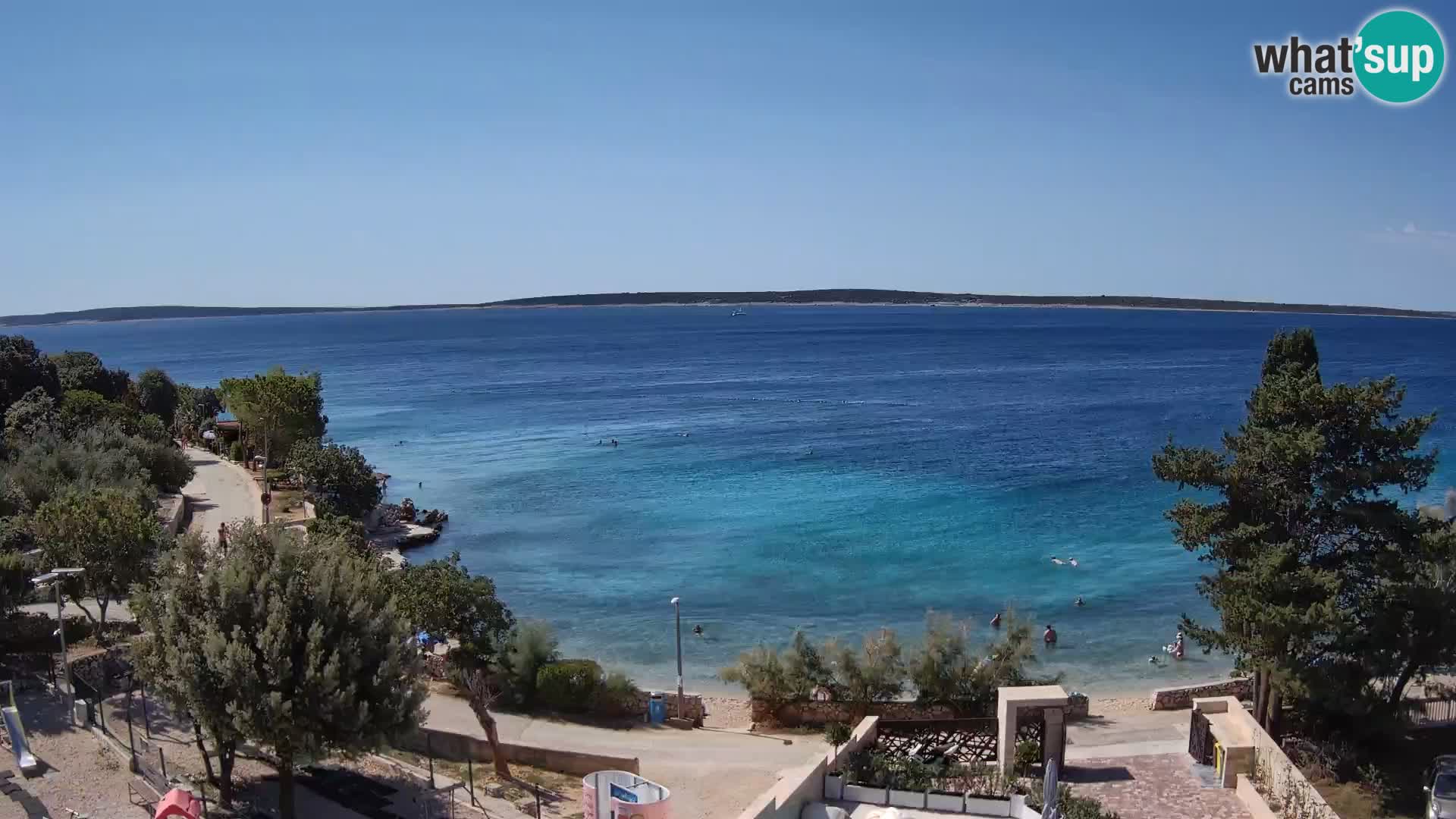Webcam Plaža Male Mandre – Diretta dalla spiaggia sull’isola di Pag