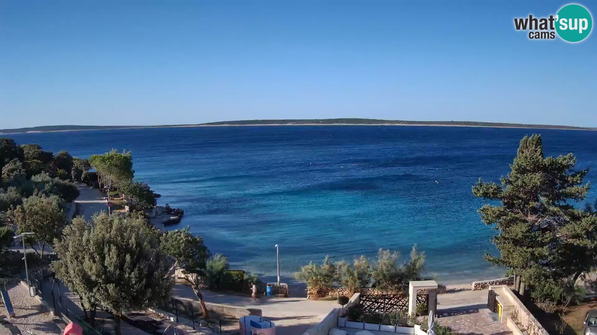 Webcam Plage Male Mandre – Vue en direct depuis l’île de Pag