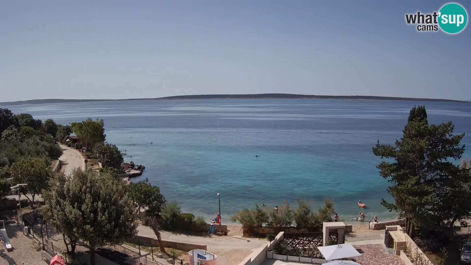 Webcam Strand Male Mandre – Liveblick von der Insel Pag
