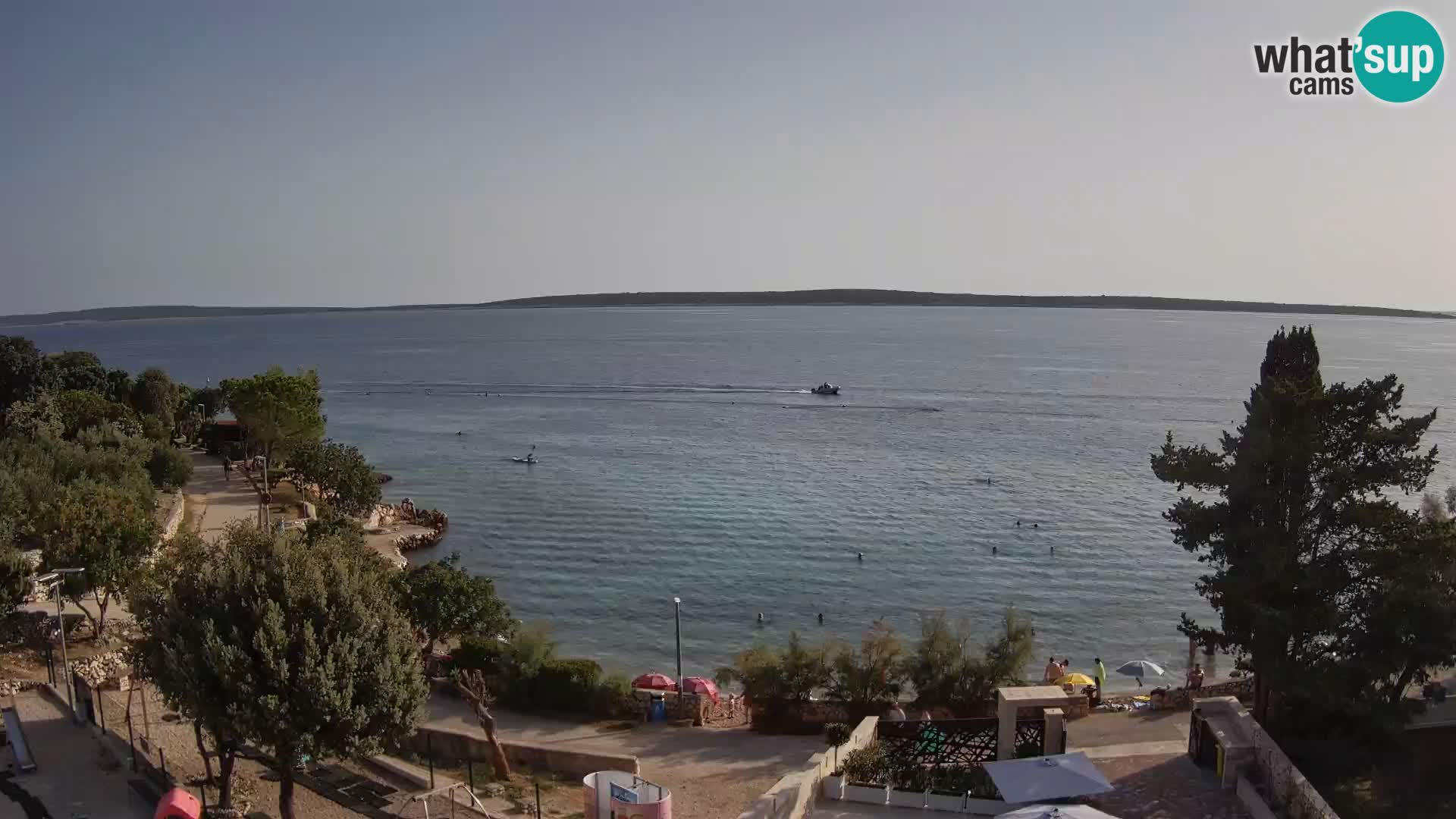 Webcam Plage Male Mandre – Vue en direct depuis l’île de Pag