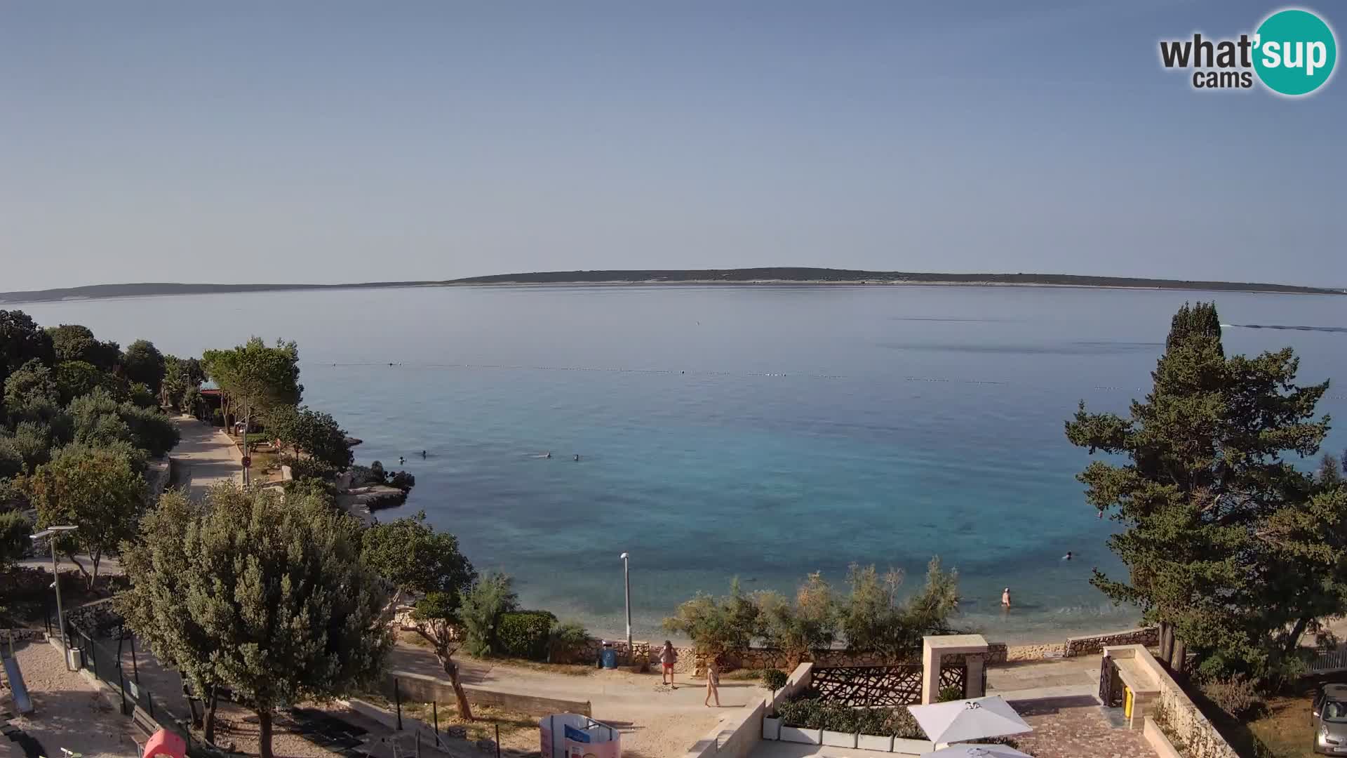 Webcam Strand Male Mandre – Liveblick von der Insel Pag