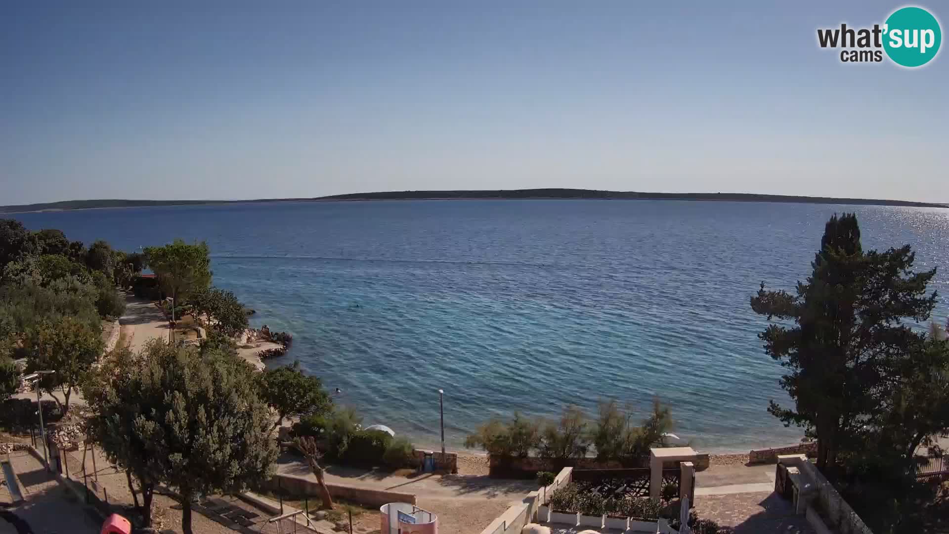 Webcam Strand Male Mandre – Liveblick von der Insel Pag