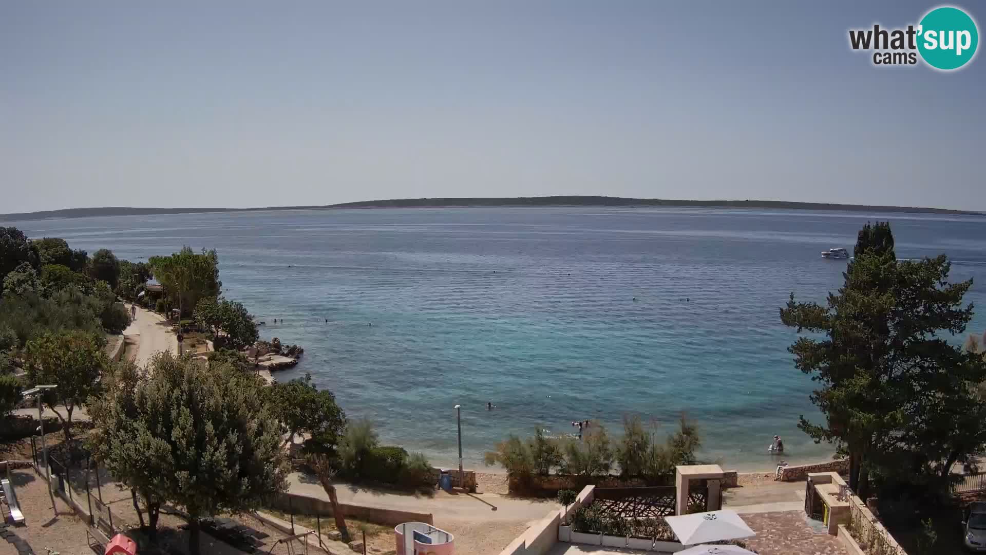 Webcam Plaža Male Mandre – Live View from Pag Island