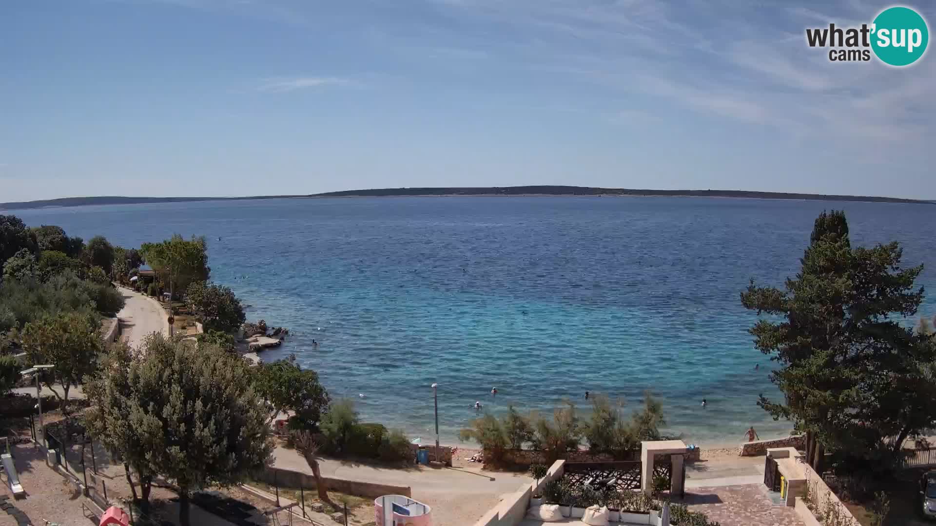 Webcam Plaža Male Mandre – Live View from Pag Island