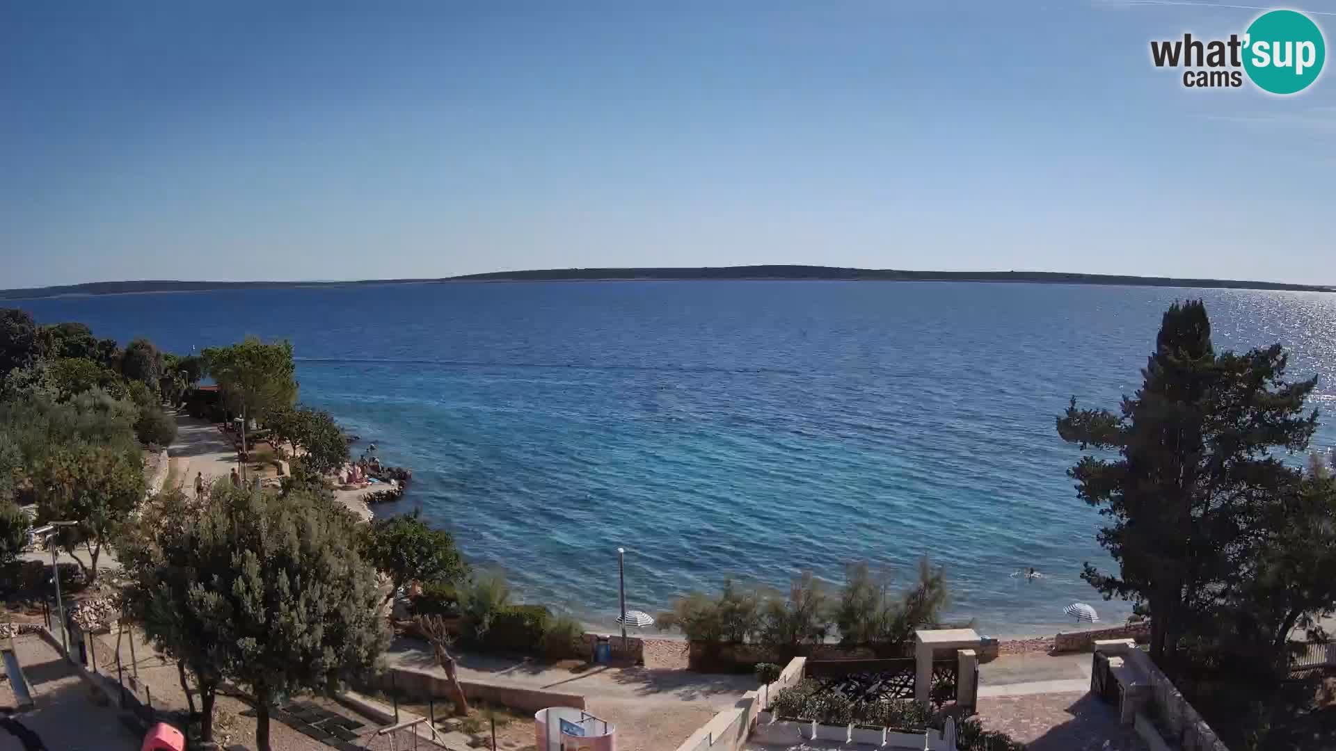 Webcam Strand Male Mandre – Liveblick von der Insel Pag