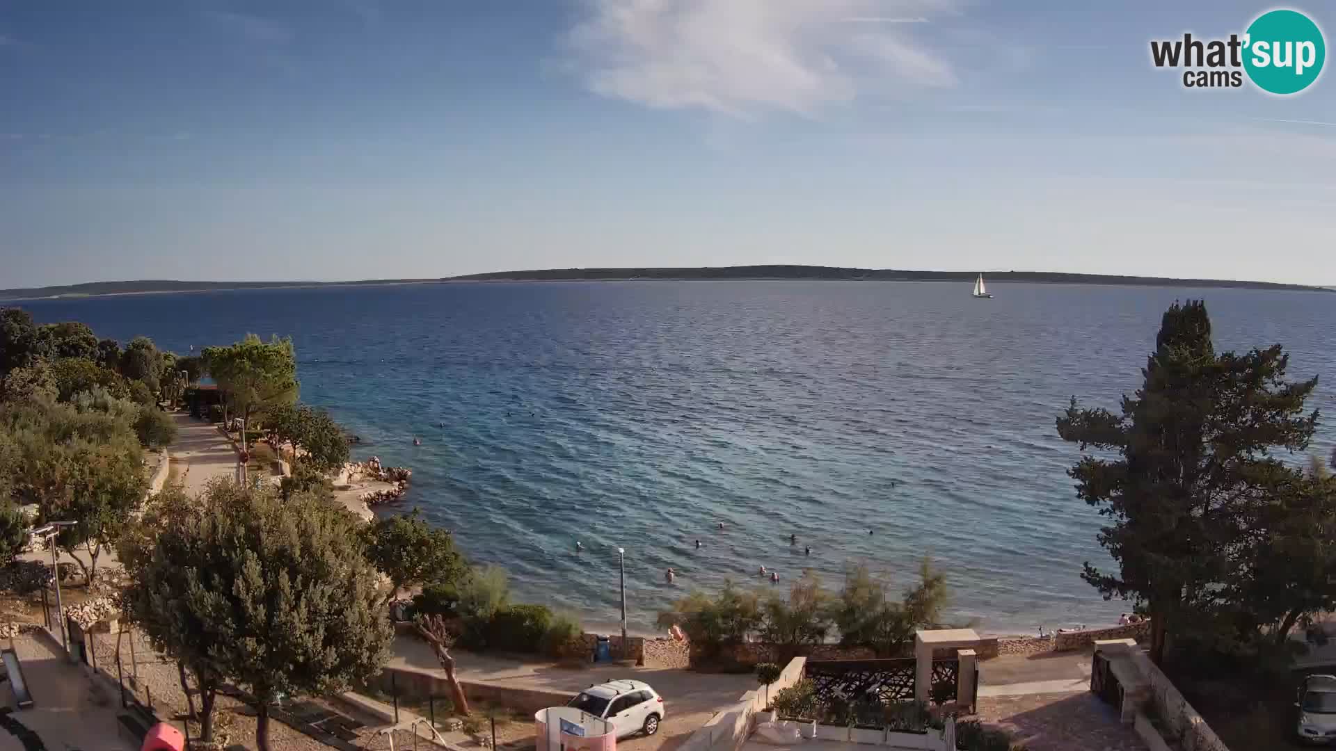 Webcam Plaža Male Mandre – Live View from Pag Island