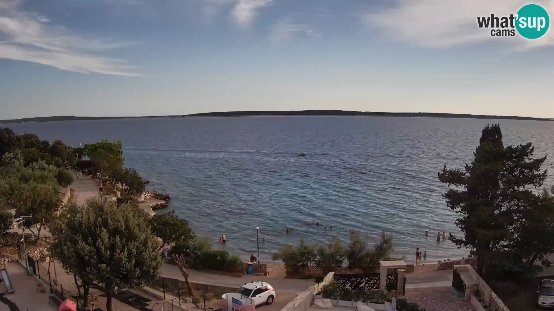 Webcam Plage Male Mandre – Vue en direct depuis l’île de Pag