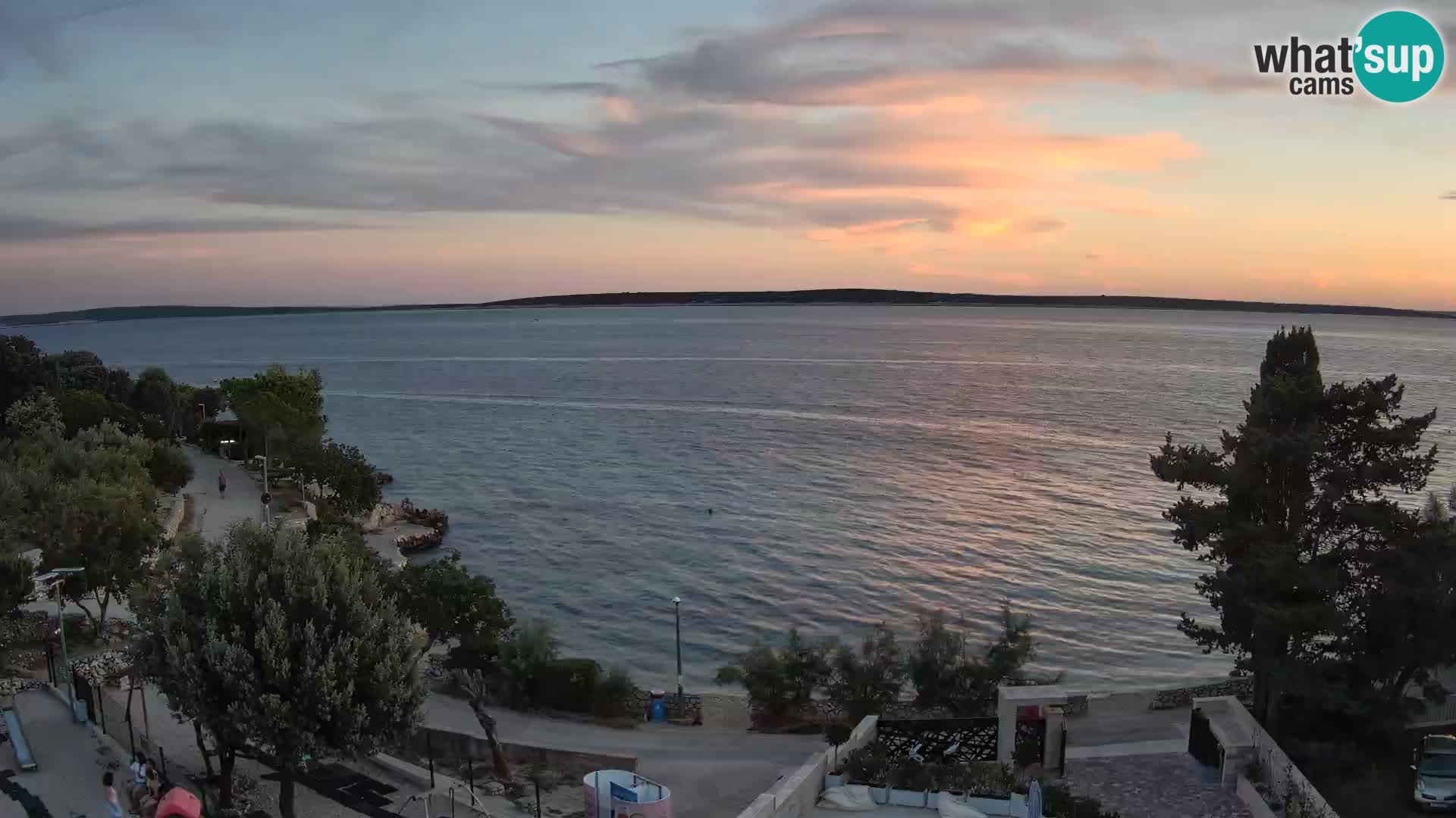 Webcam Plage Male Mandre – Vue en direct depuis l’île de Pag
