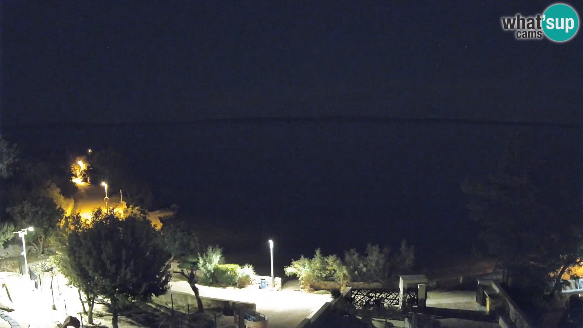 Webcam Plage Male Mandre – Vue en direct depuis l’île de Pag