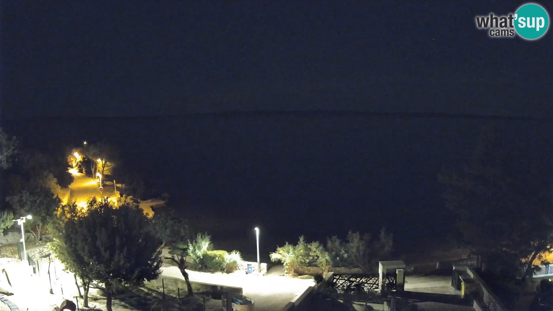 Webcam Plage Male Mandre – Vue en direct depuis l’île de Pag