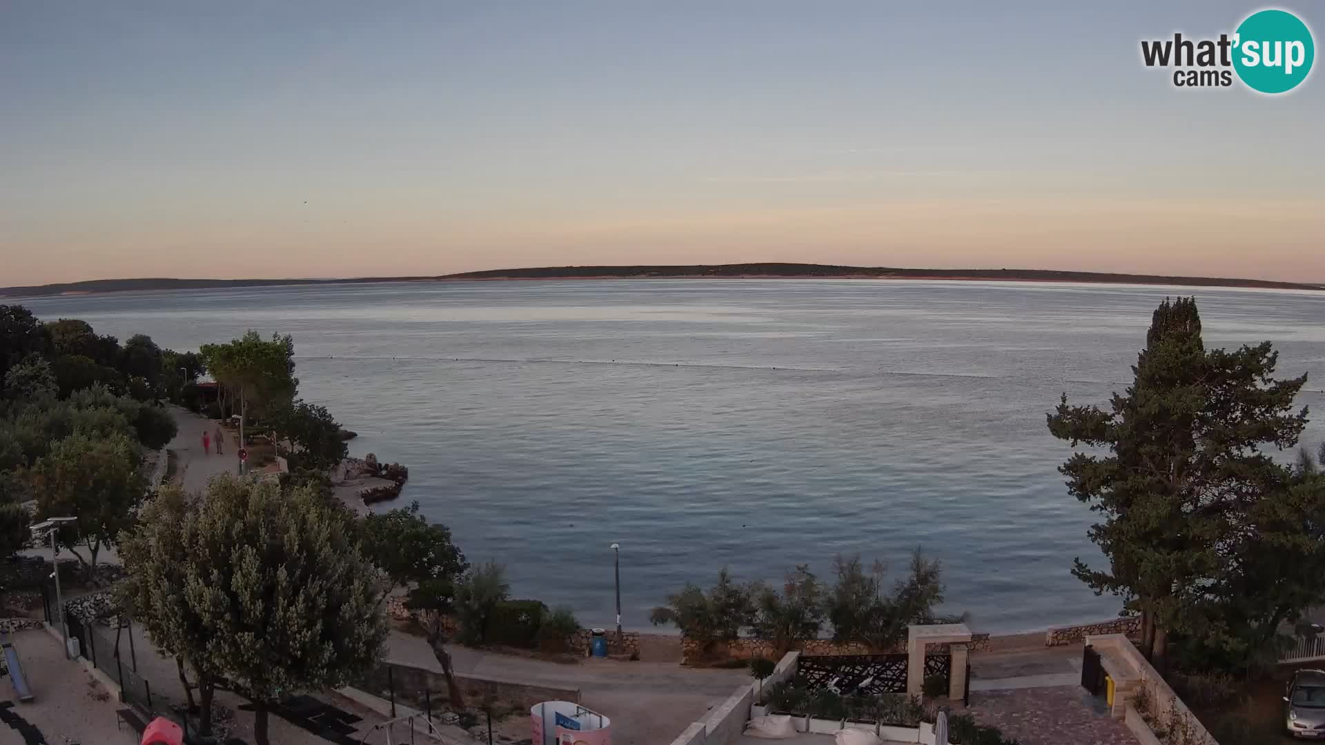 Web kamera Plaža Male Mandre – Pogled uživo s otoka Paga