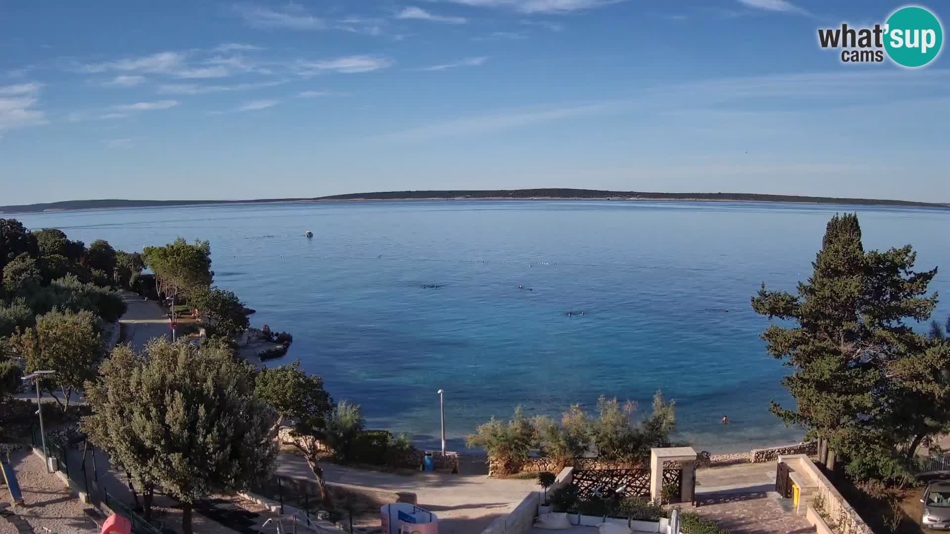 Webcam Plaža Male Mandre – Live View from Pag Island