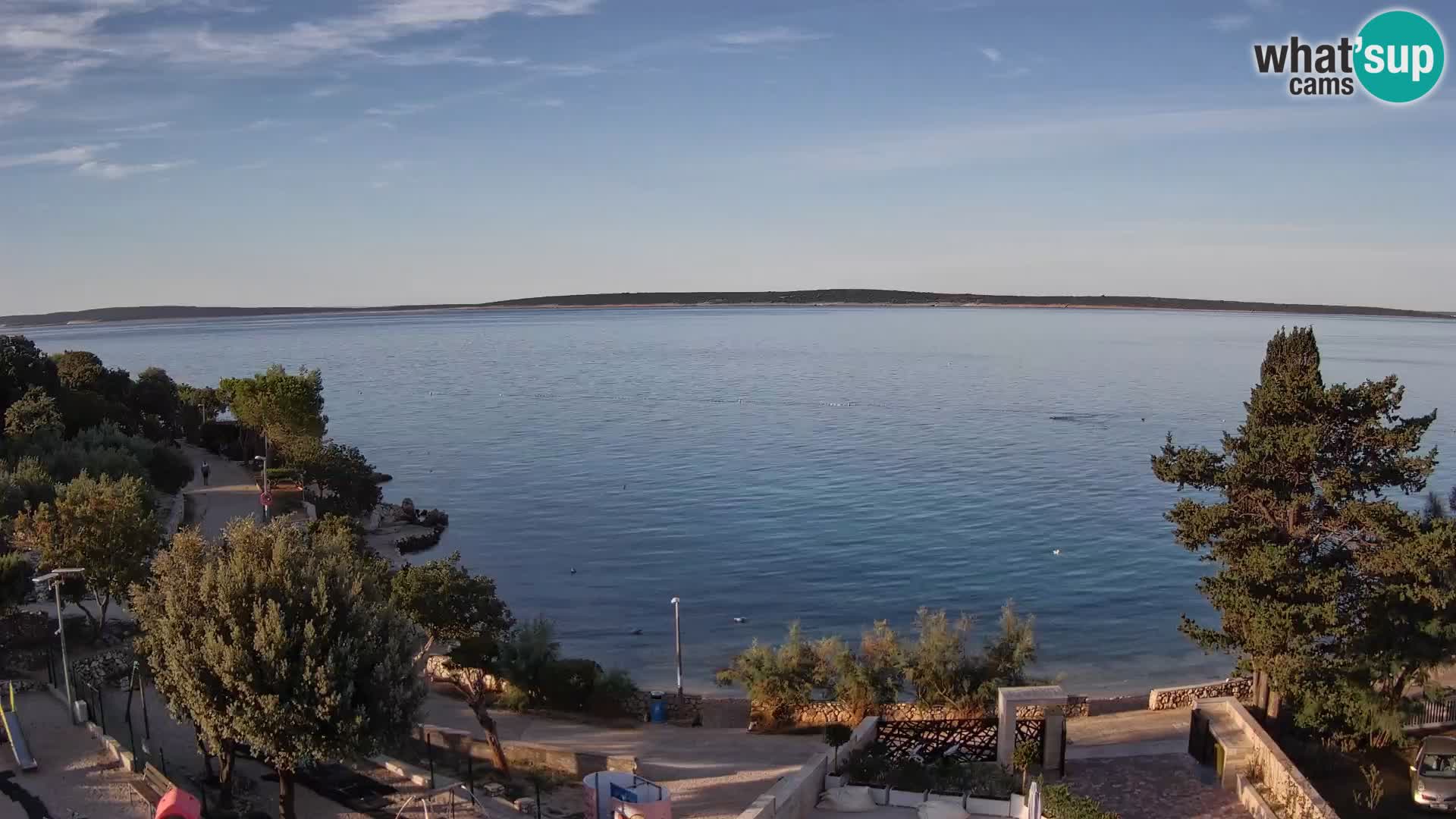 Webcam Strand Male Mandre – Liveblick von der Insel Pag