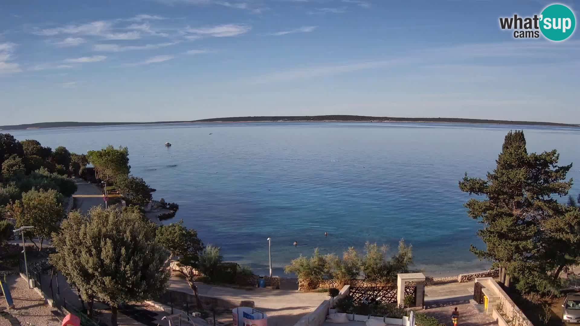 Webcam Strand Male Mandre – Liveblick von der Insel Pag