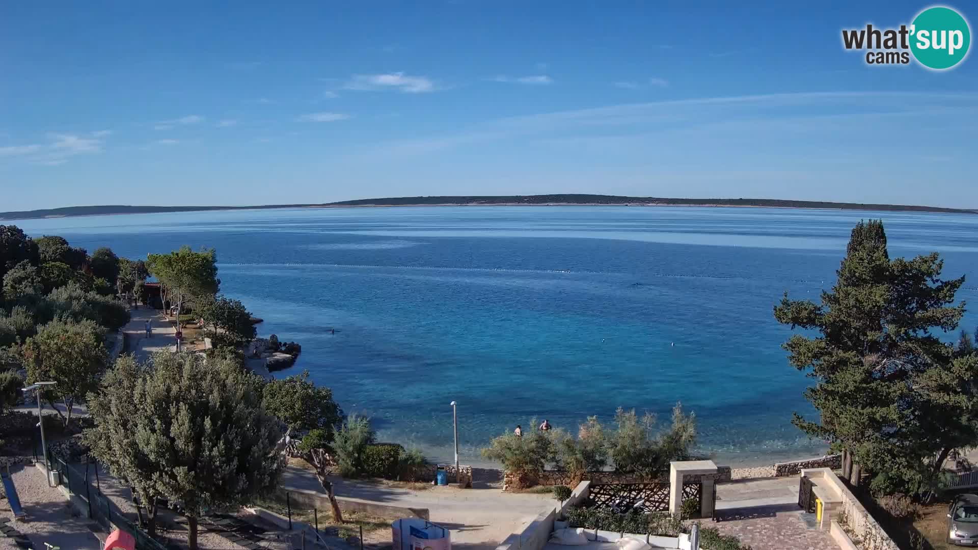 Webcam Plaža Male Mandre – Live View from Pag Island