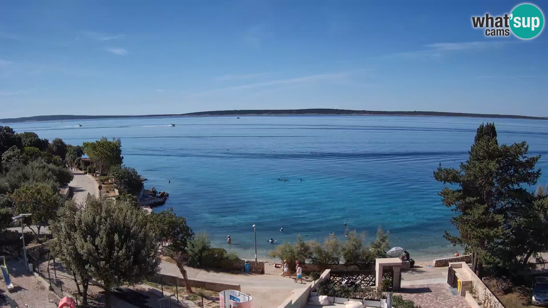 Webcam Plaža Male Mandre – Diretta dalla spiaggia sull’isola di Pag