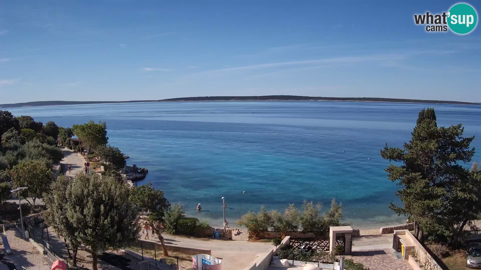 Webcam Strand Male Mandre – Liveblick von der Insel Pag