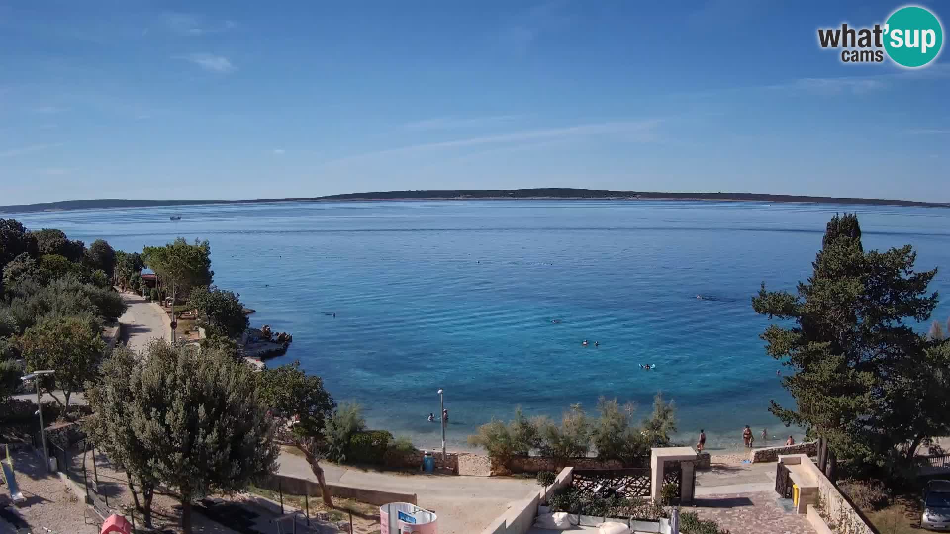 Webcam Plaža Male Mandre – Diretta dalla spiaggia sull’isola di Pag